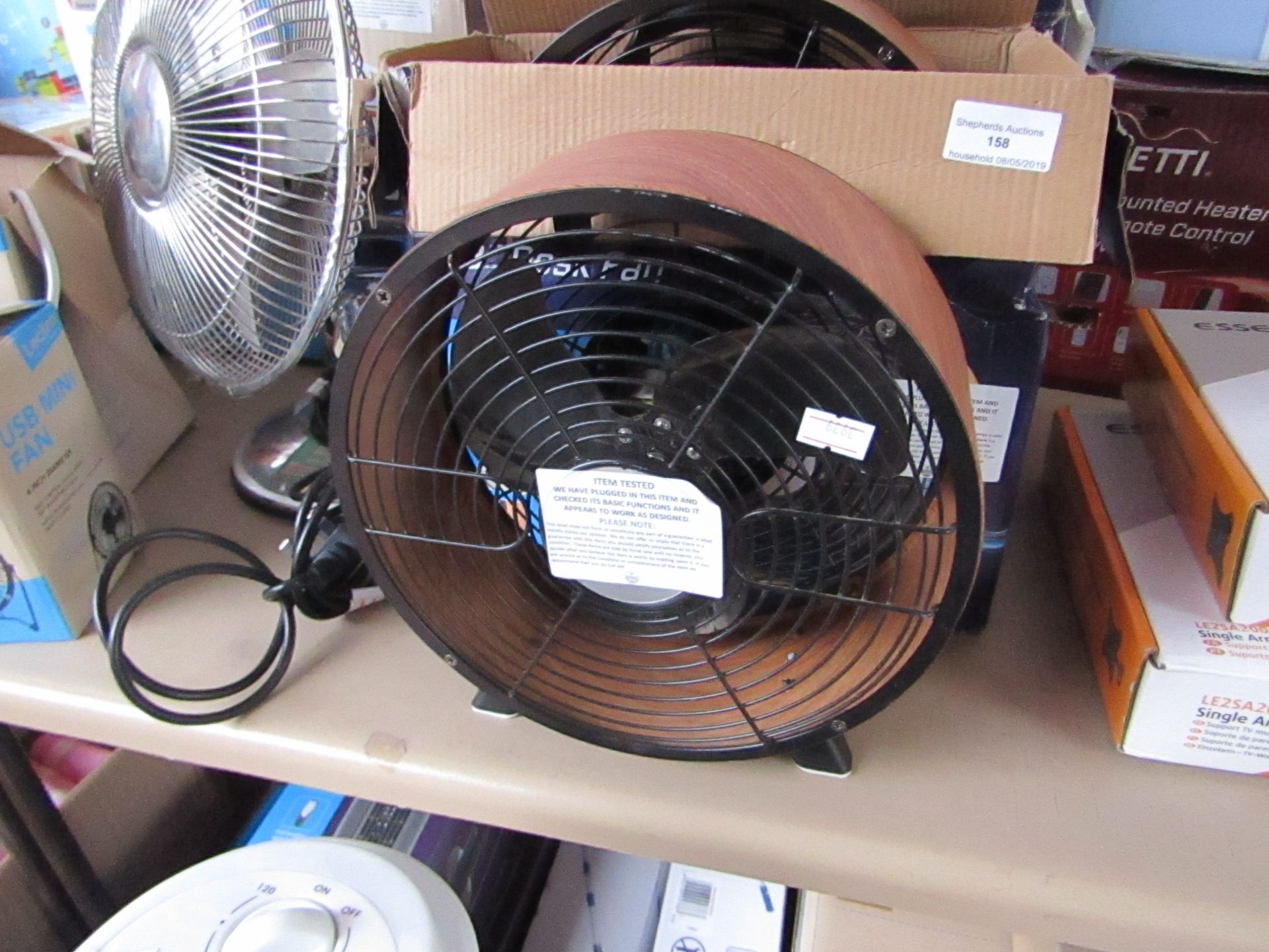 Moretti 8" desk Fan, tested working in box