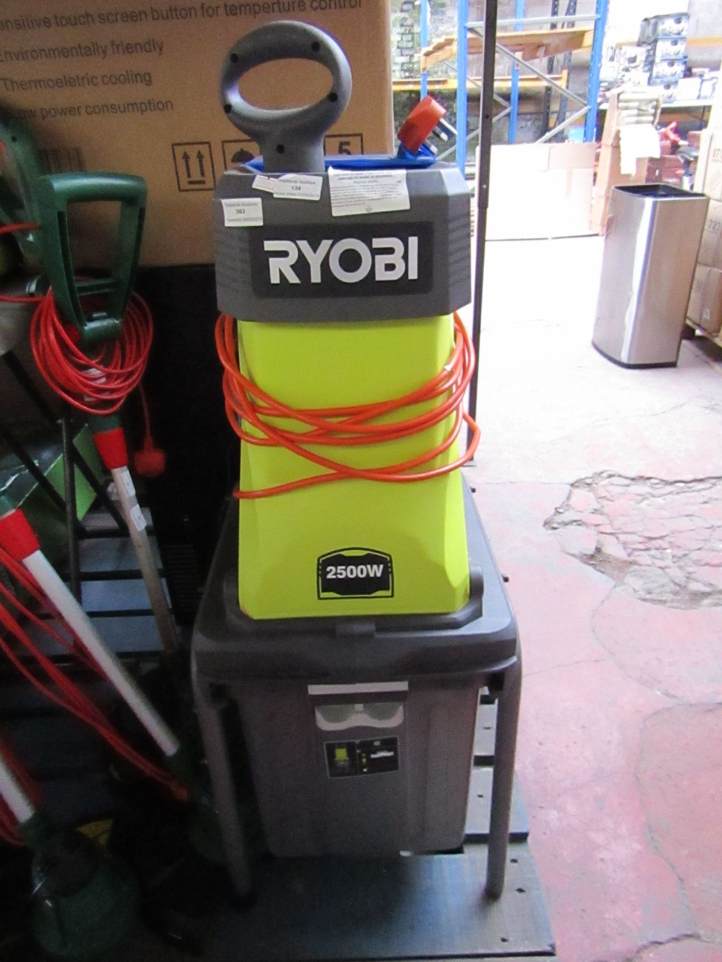 Ryobi Garden Shredder 2500W, in tested working condition. No box