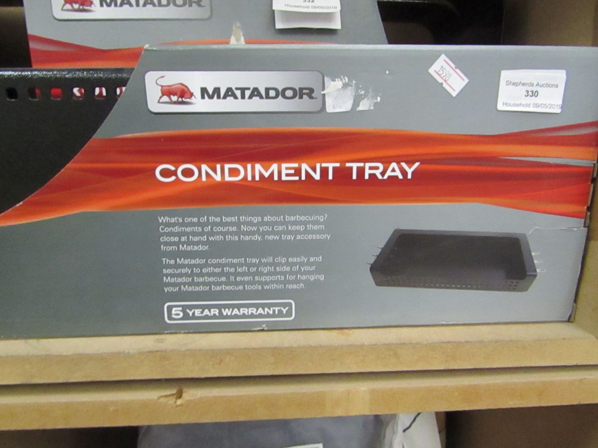Matador condiment tray, new and boxed.