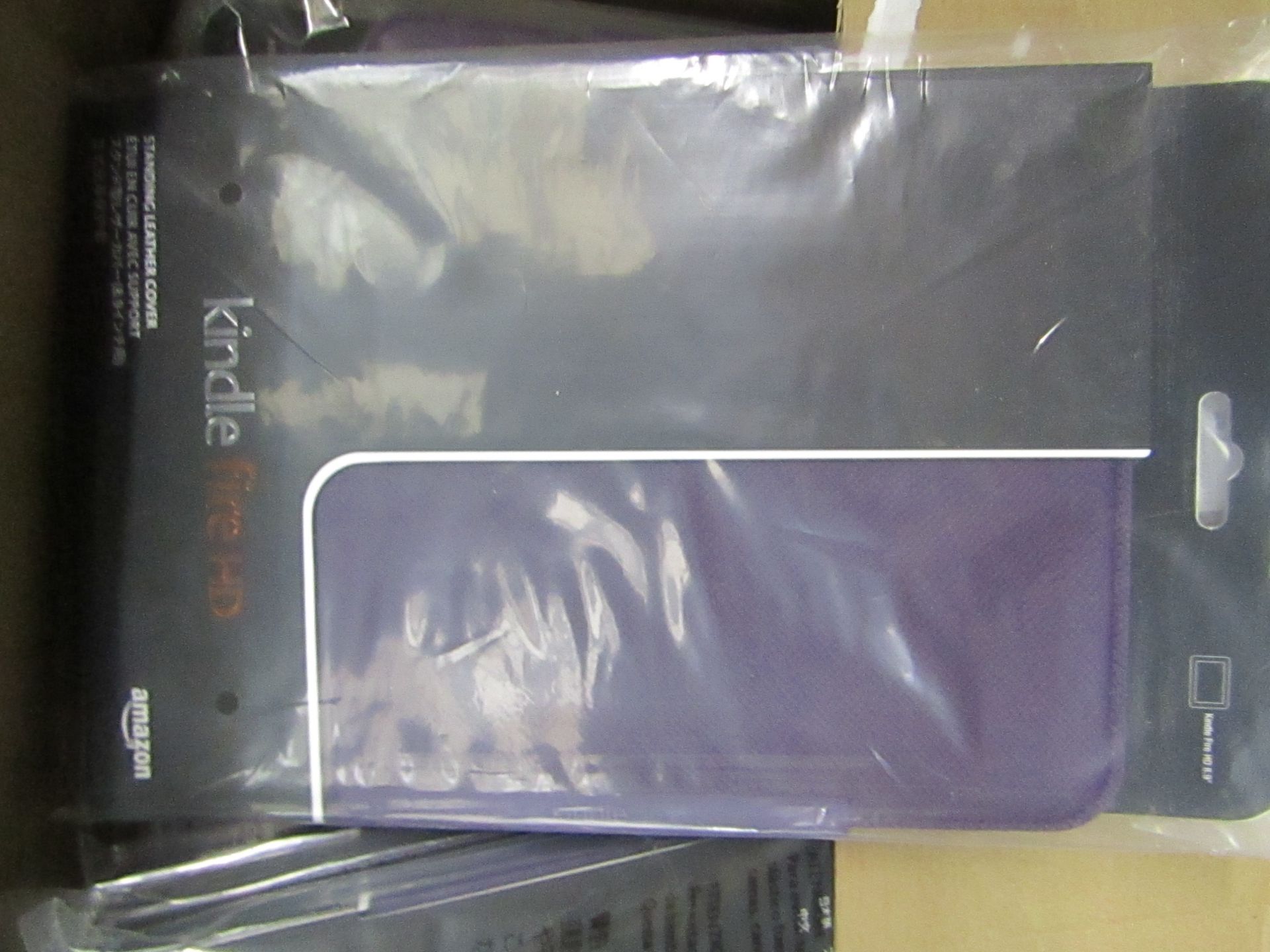 2 x Kindle Fire HD Standing Purple Leather Covers 8.9" new with packaging