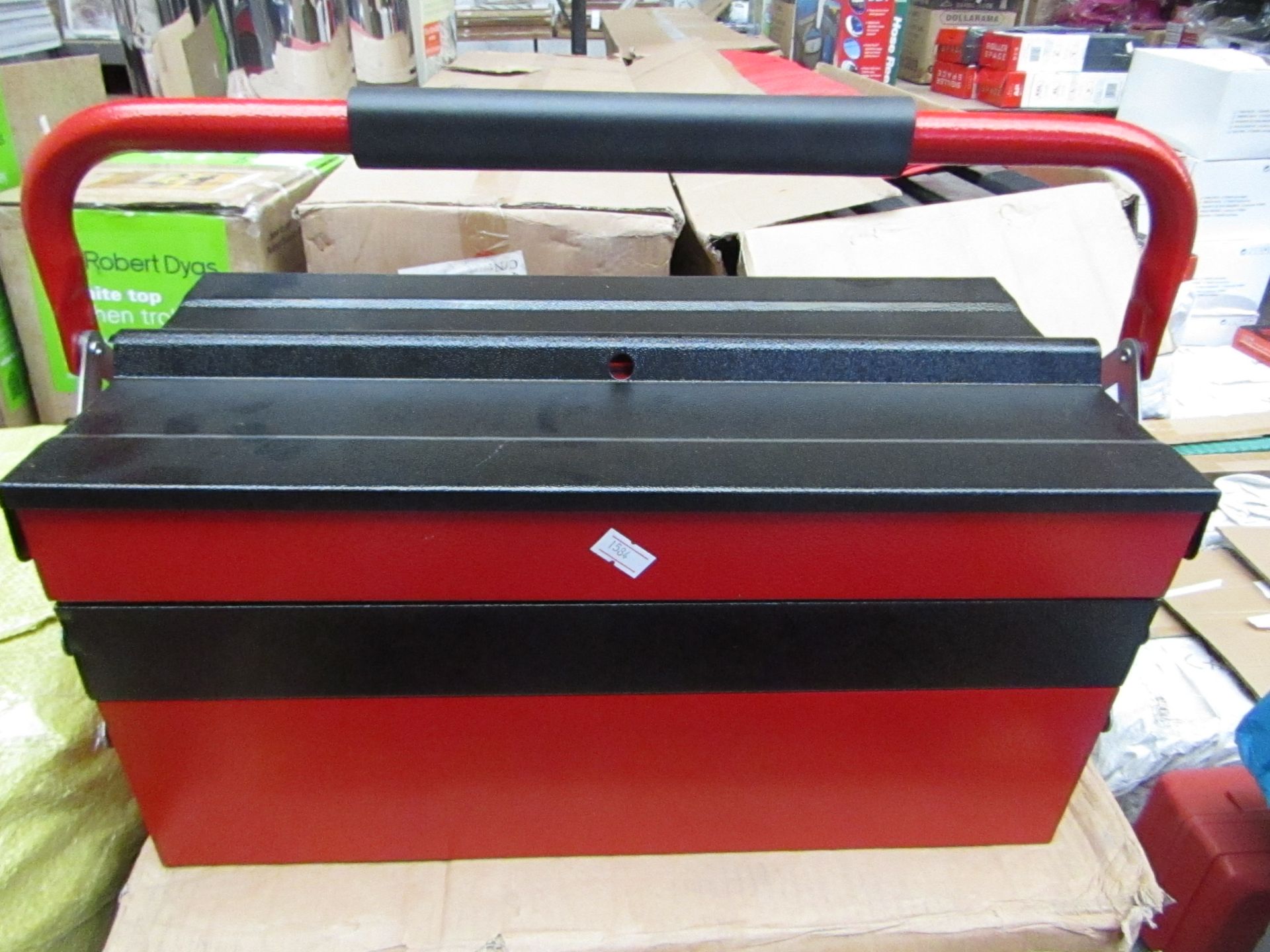 3 Tier Cantilever Red Toolbox, New.