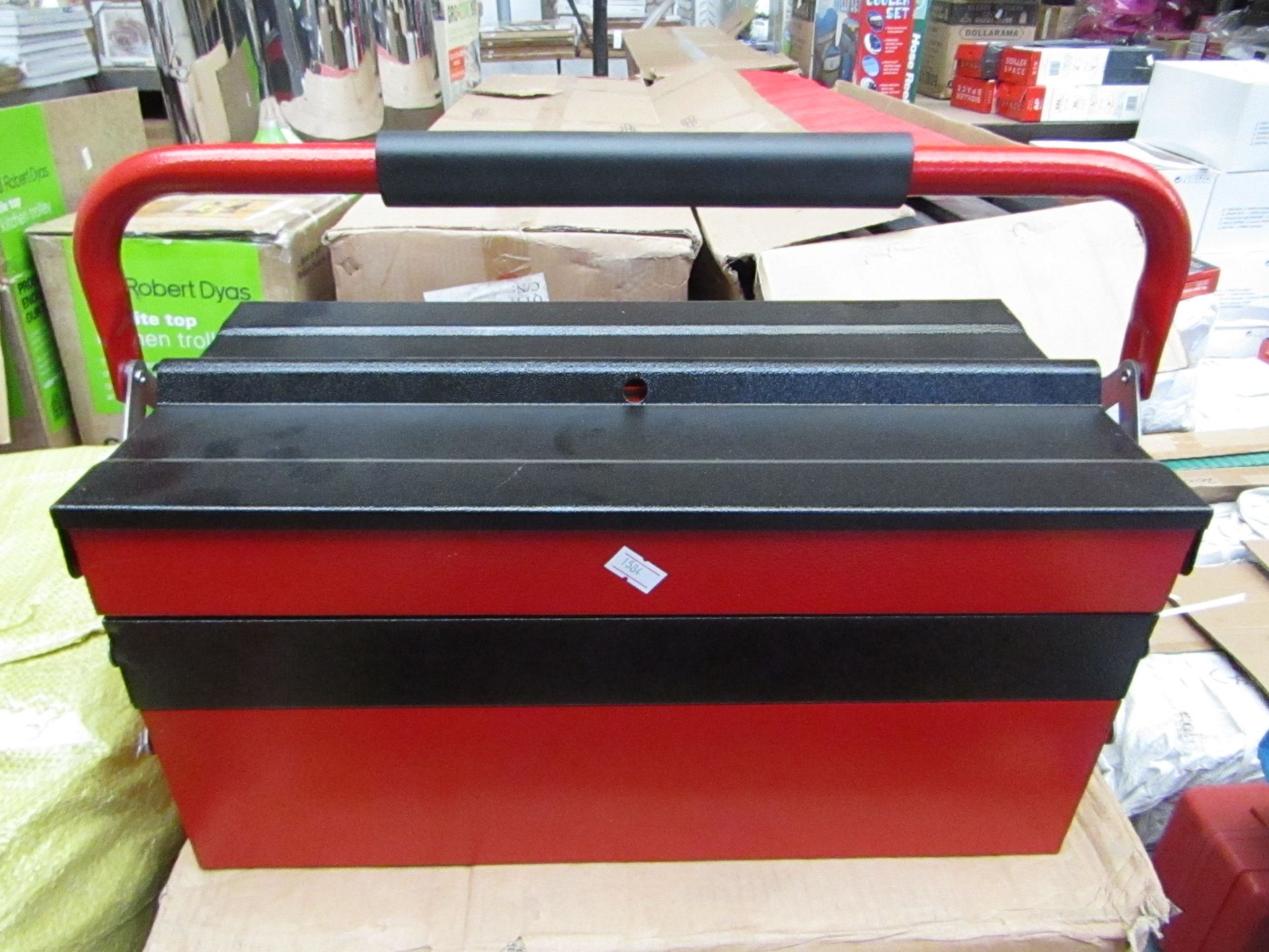 3 Tier Cantilever Red Toolbox, New.