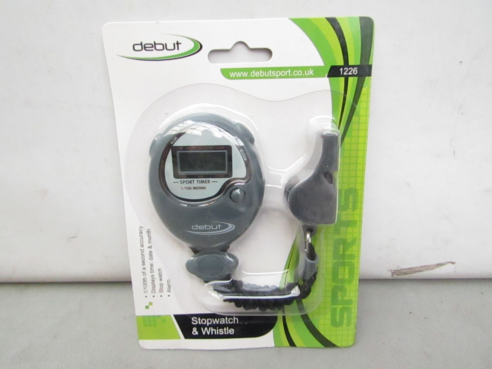 1 X Debut Sport Stopwatch & Whistle new in packaging