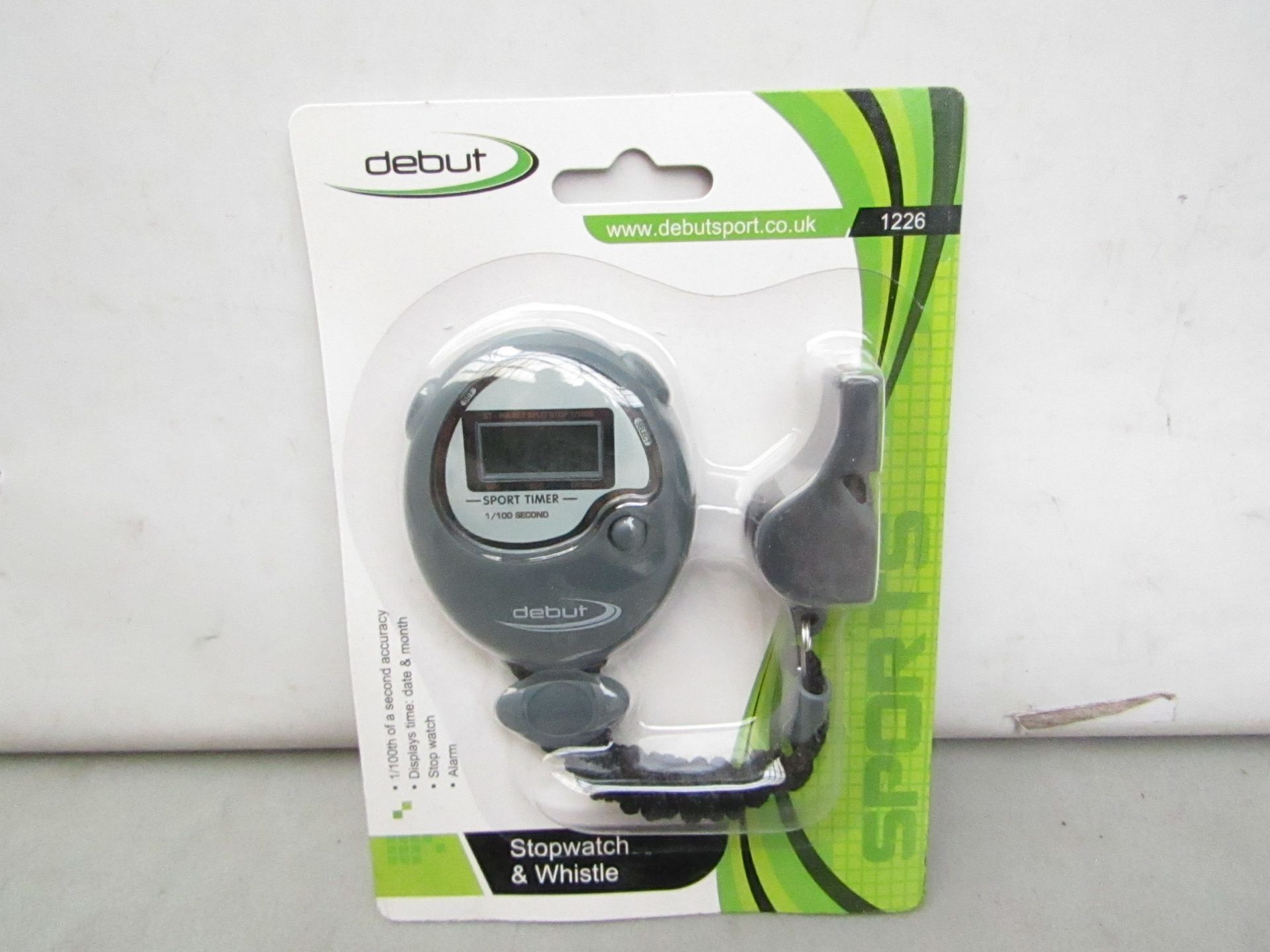 1 X Debut Sport Stopwatch & Whistle new in packaging