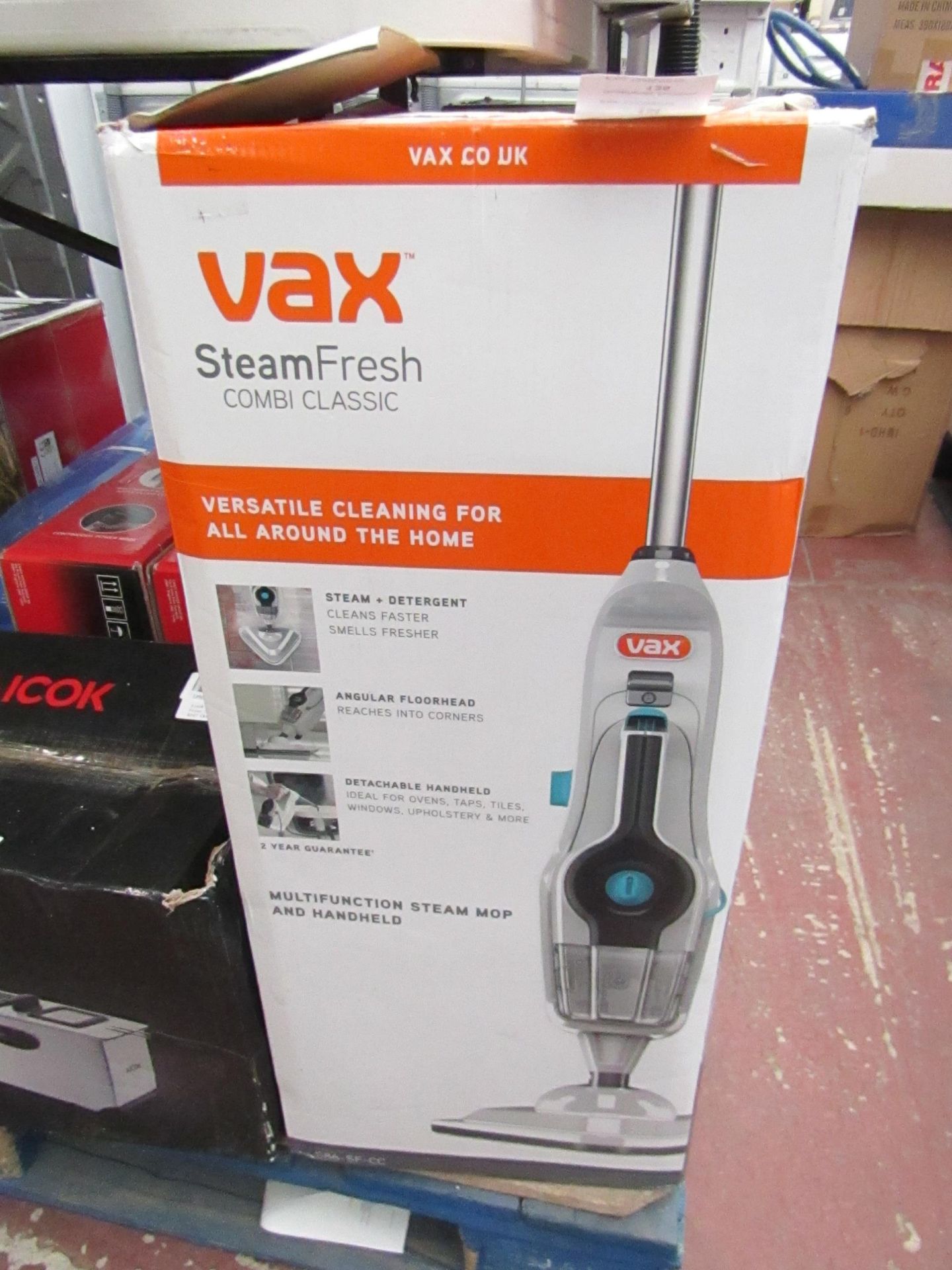 Vax Steam fresh Combi Classsic Steam Mop, bOxed nad Powers on, RRp £69.99