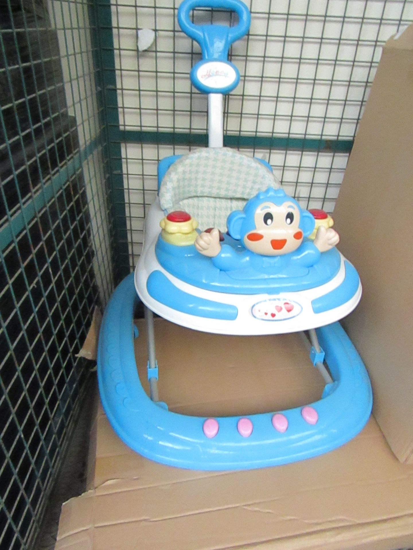 Lights and Sounds Blue Baby walker, boxed and unused