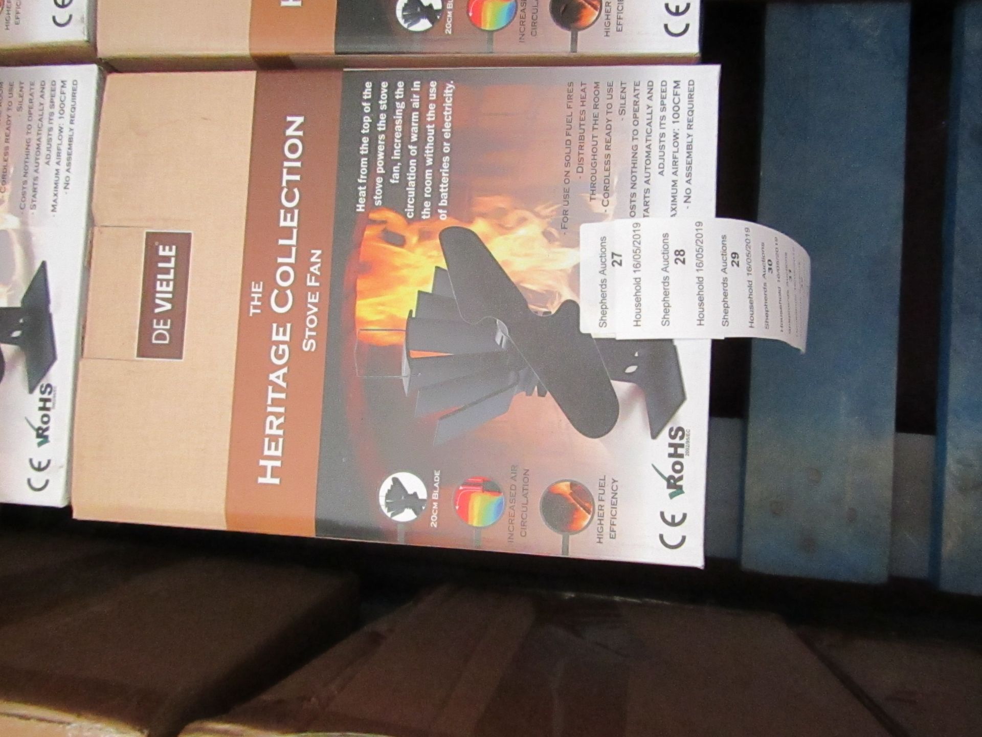 The heritage collection stove fan brand new and boxed