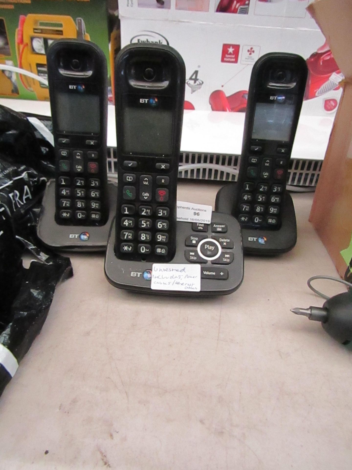 3 Piece BT phone set, untested.