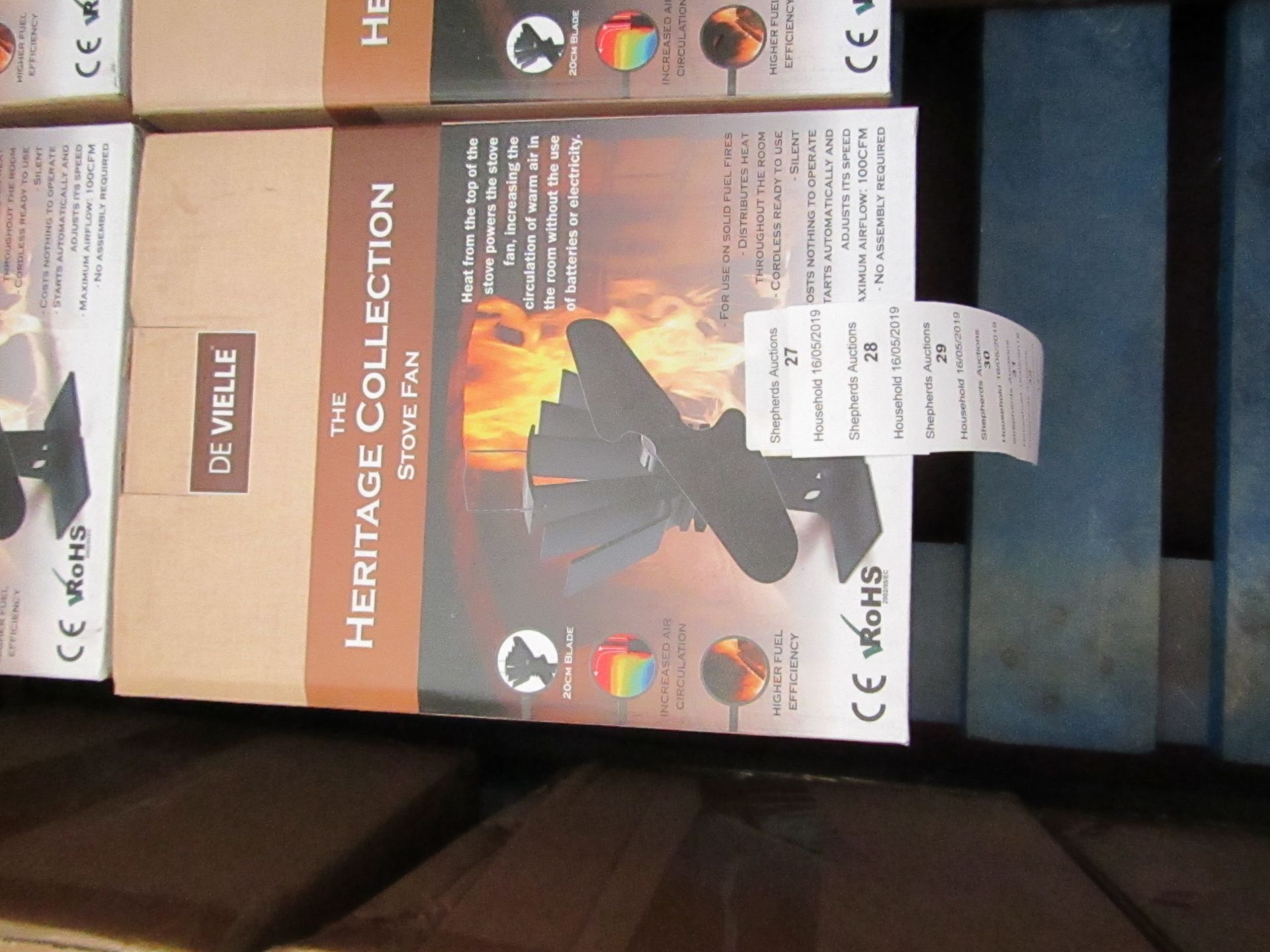 The heritage collection stove fan brand new and boxed