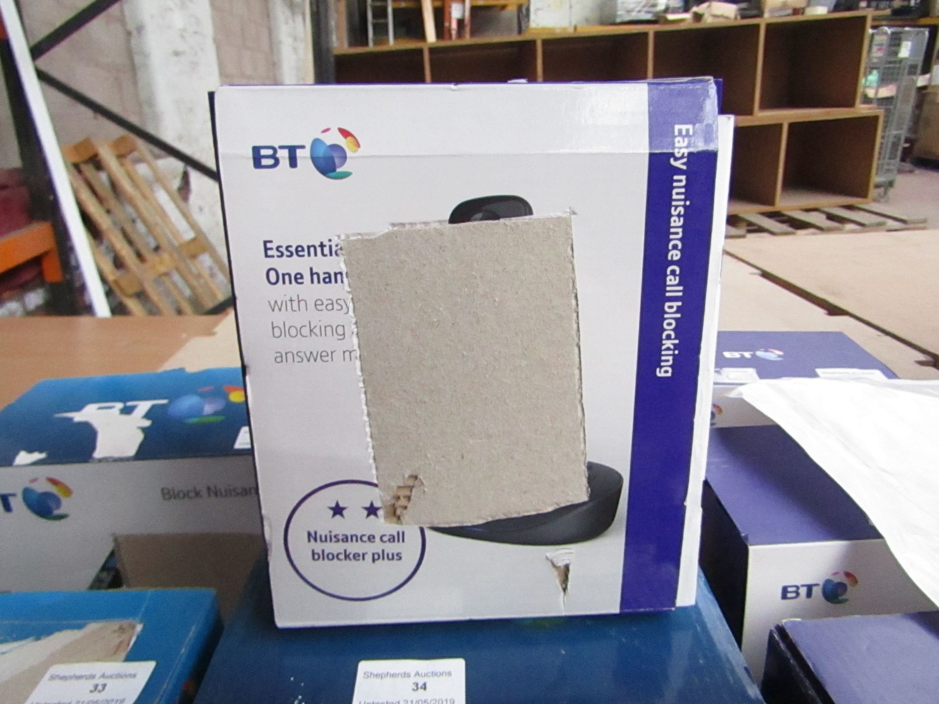 BT essential one handset, untested and boxed.