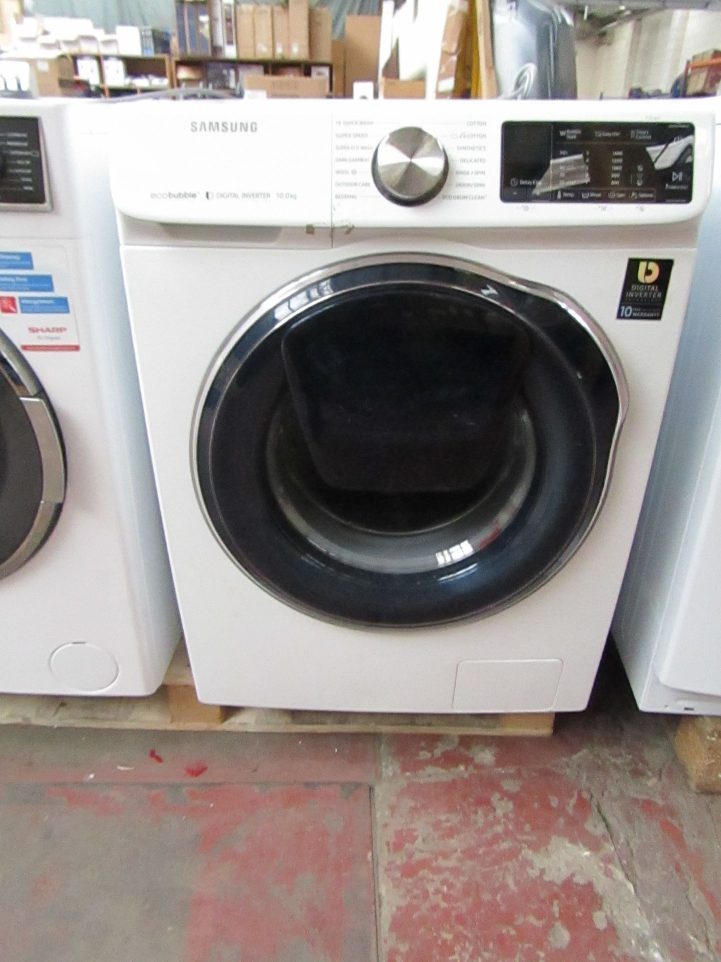 Samsung eco bubble digital inverter 10kg washing machine, Powers on but has a problem with the