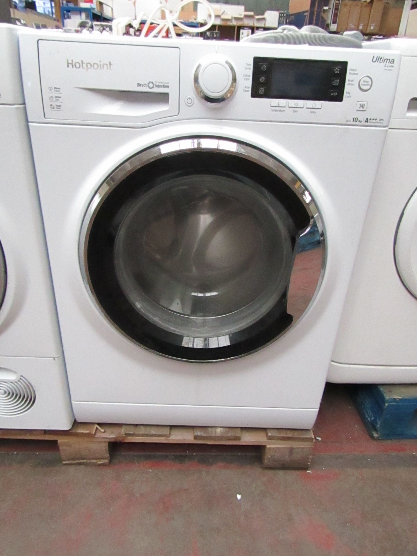 Hotpoint ultima s-line 10gk a+++ washing machine, powers on and spins