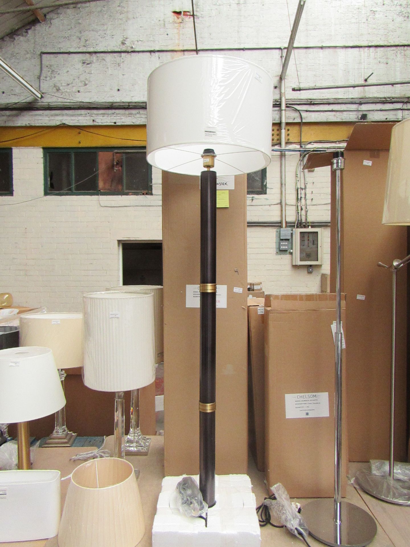 Chelsom Brooklyn Floor standard Lamp, with shade, Boxed (lamp shade not boxed)