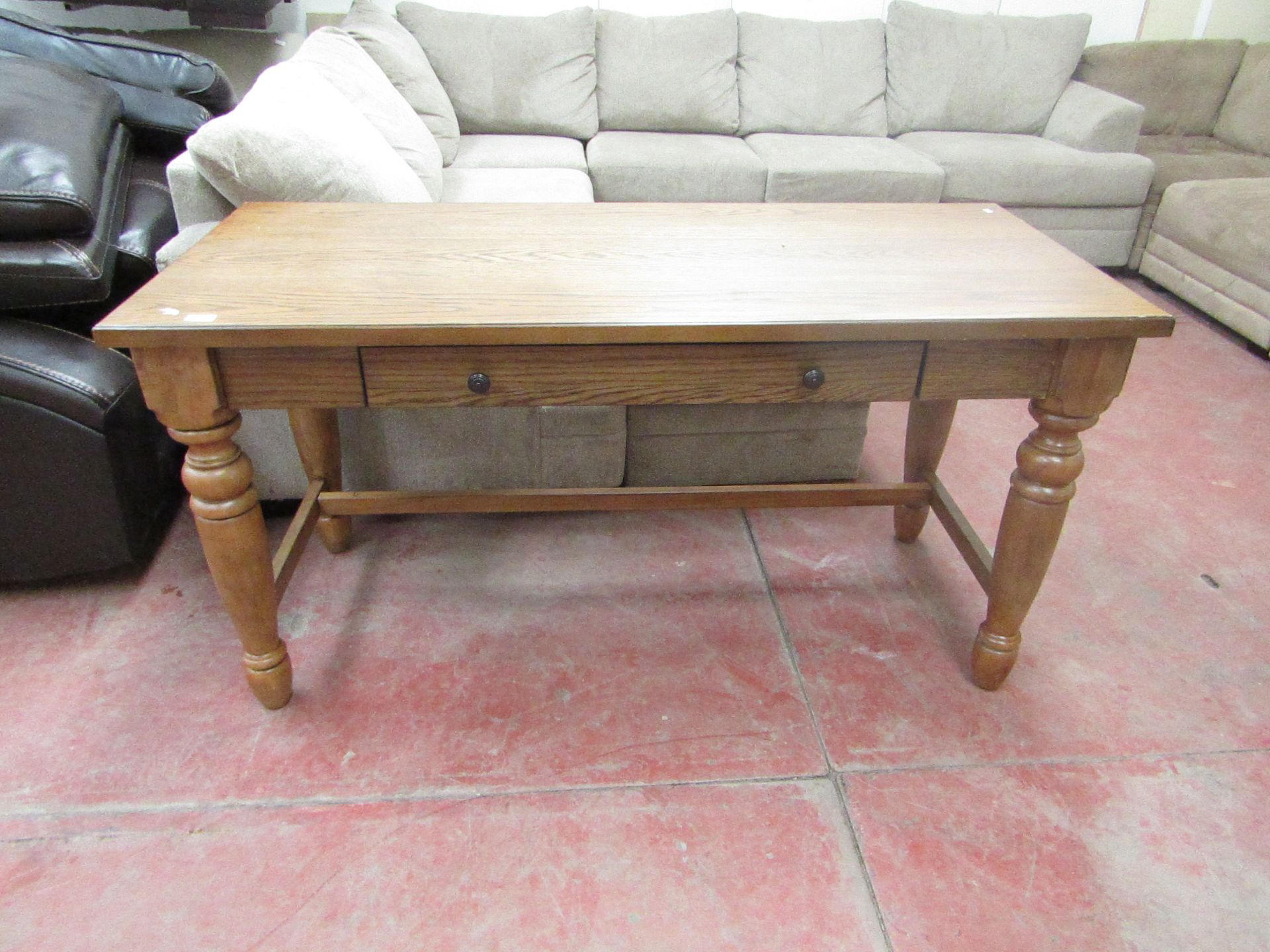 Wooden Office desk with flip front drawer, few marks but aoverall in good condition