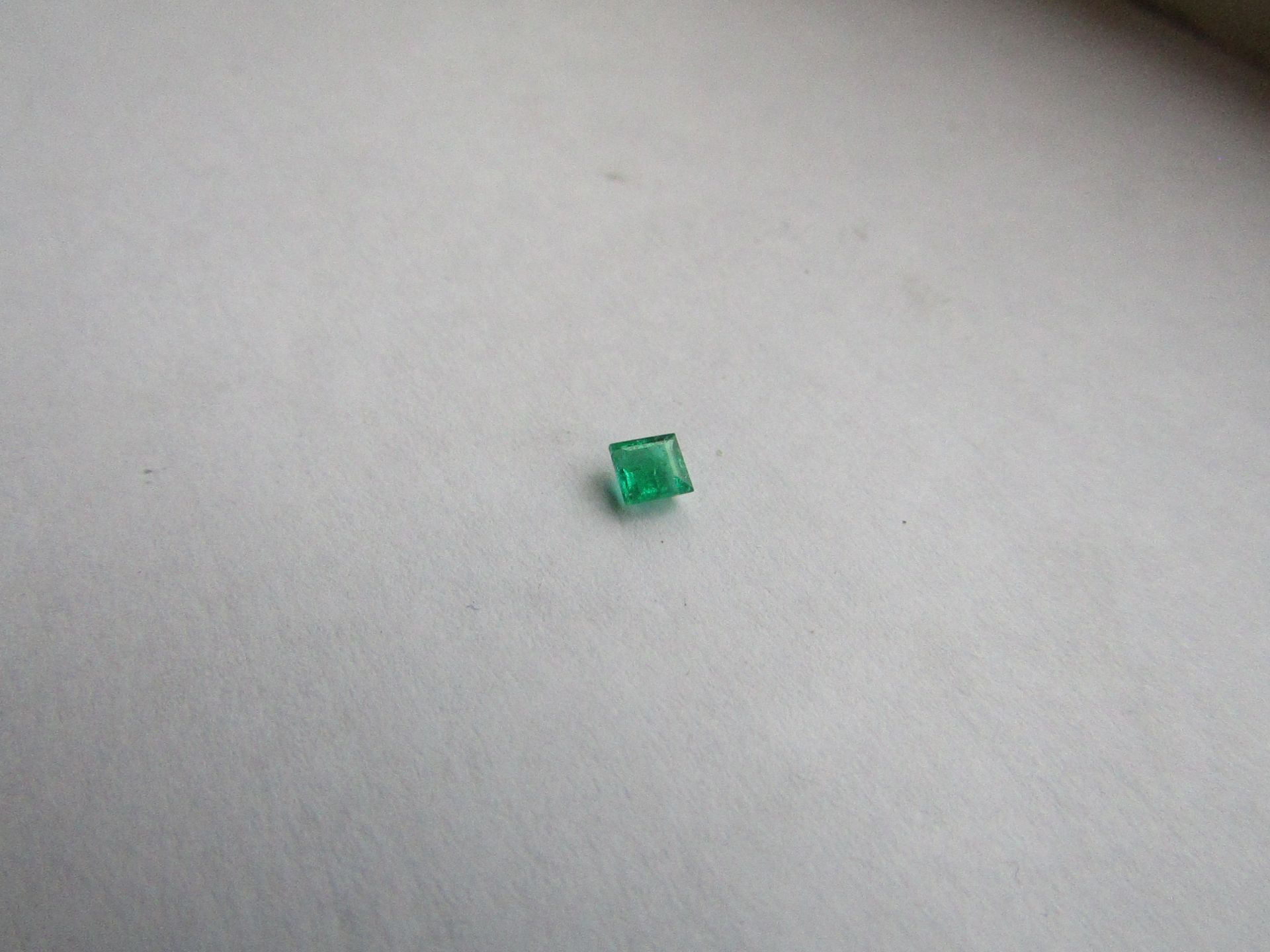 Natural Emerald Weight 0.28 Carat Colour: 100- medium Dark Very Slightly Bluish Green; Strong