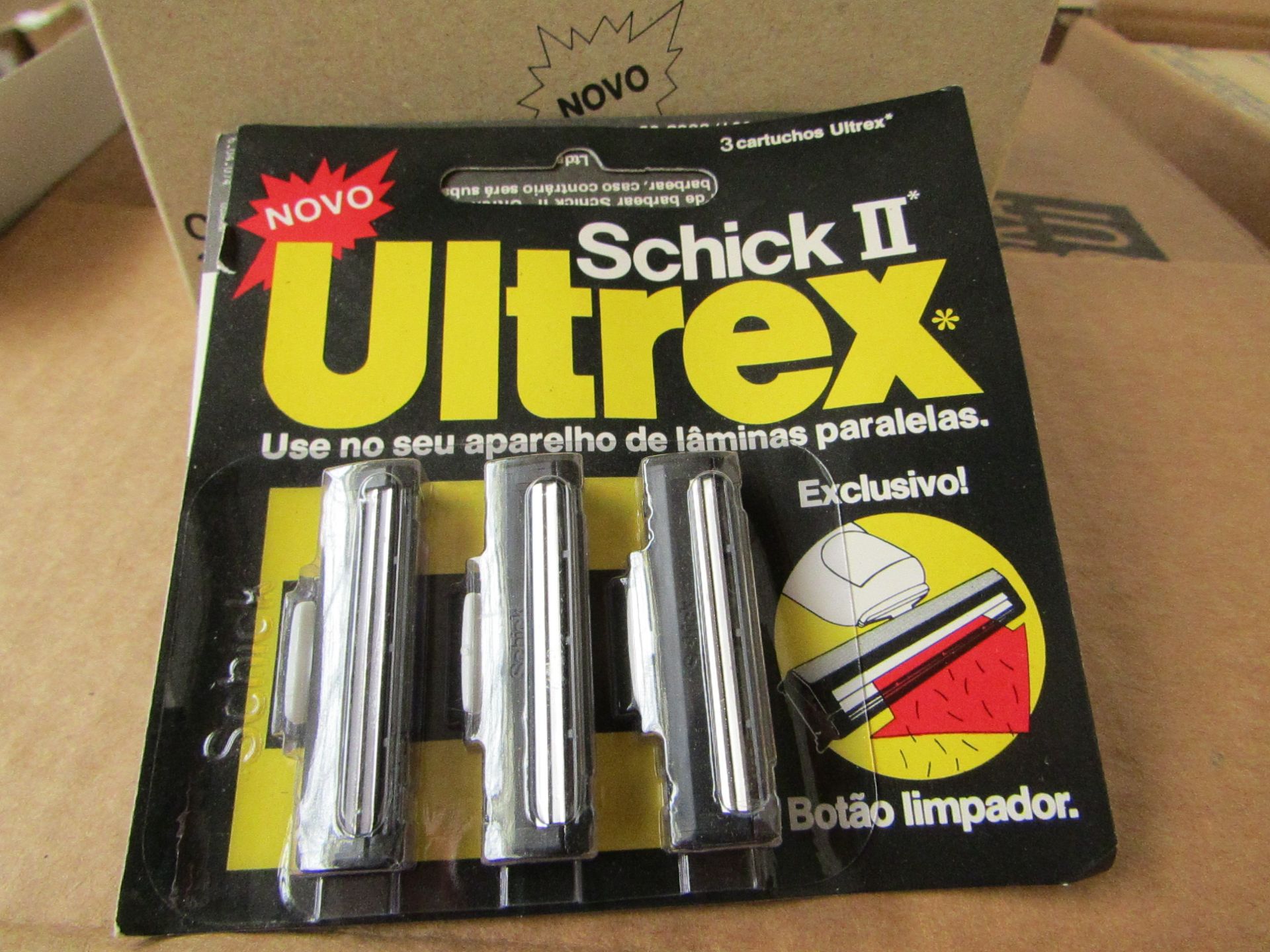 2 x Ultrex Schick box of 24 x 3 replacement blades, new and sealed