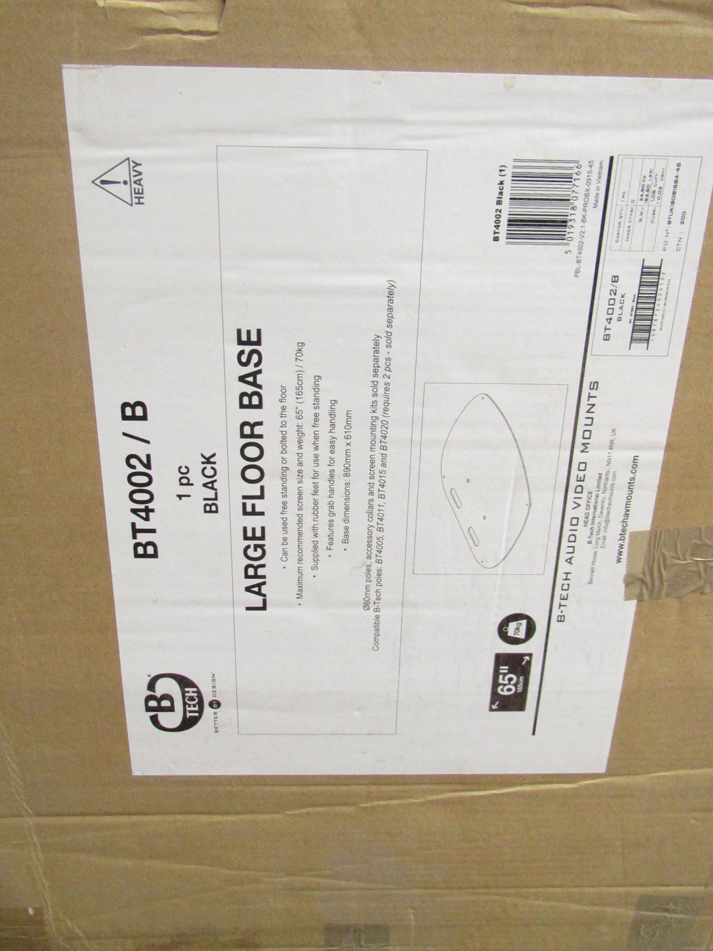 B-Tech 4200-B large floor base, boxed, RRP £170