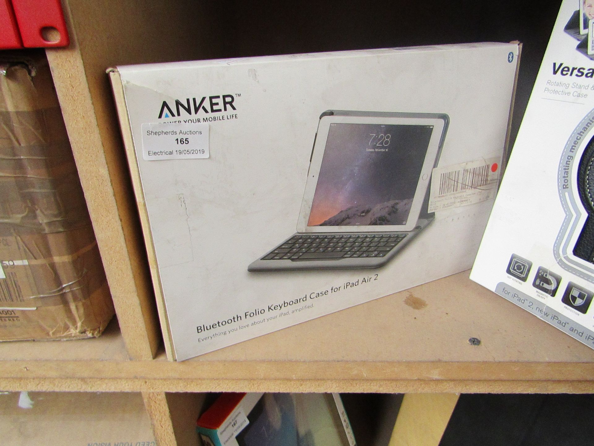 Anker Bluetooth folio keyboard for iPad Air 2, grade B and boxed.