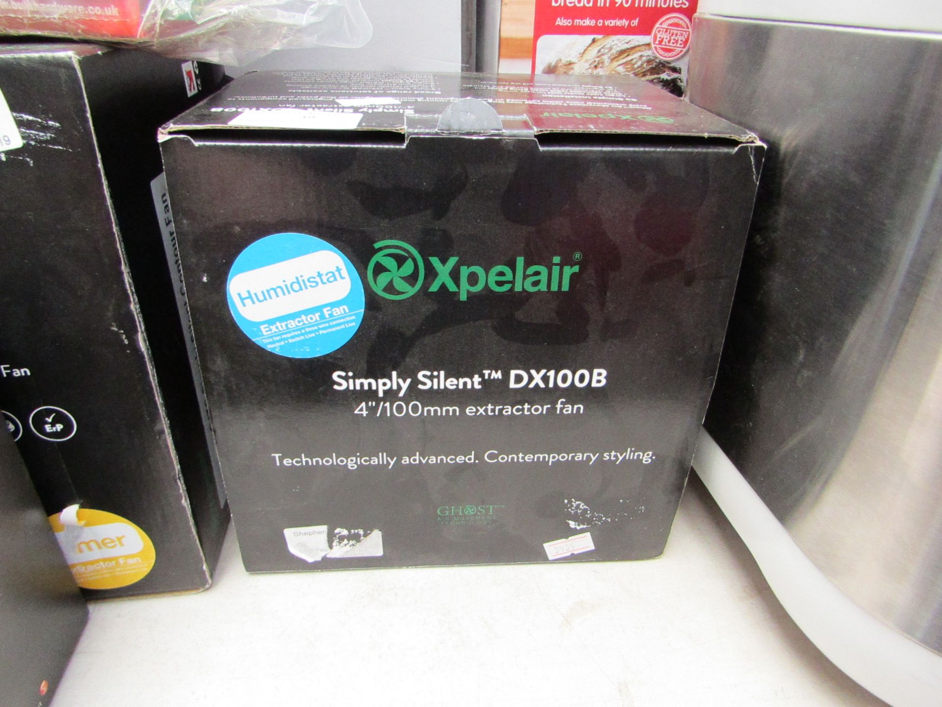 Xpelair Simply Silent DX100B 4"/100 Extractor Fan. Unchecked & Boxed