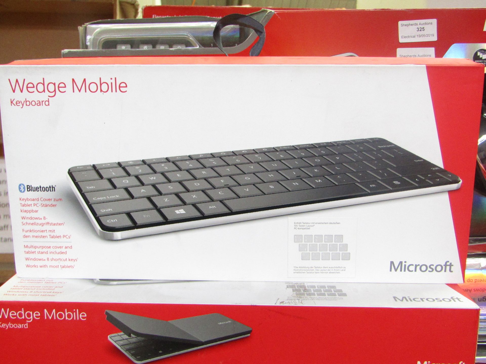 Microsoft wedge mobile keyboard, unused and boxed.