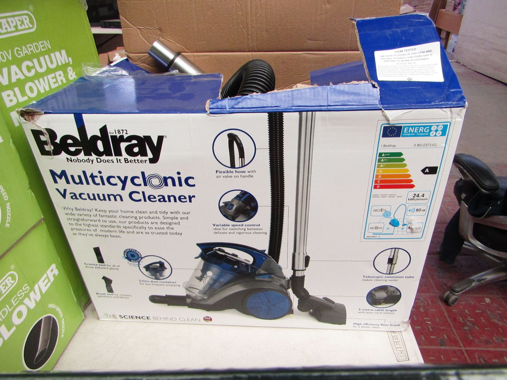 Beldray Multicyclonic Vacuum Cleaner, Tested Working & Boxed