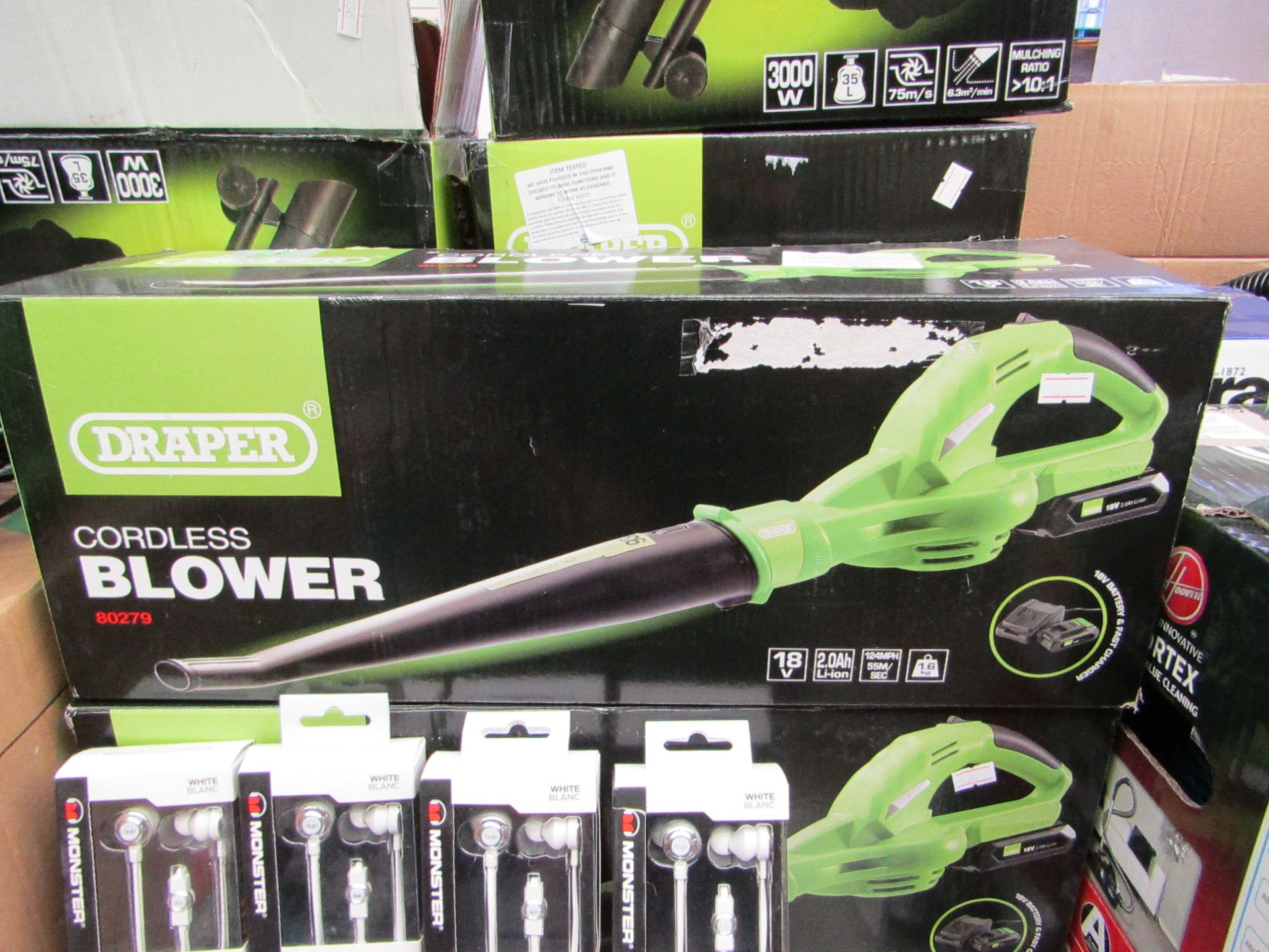 Draper Cordless Blower, Tested Working & Boxed