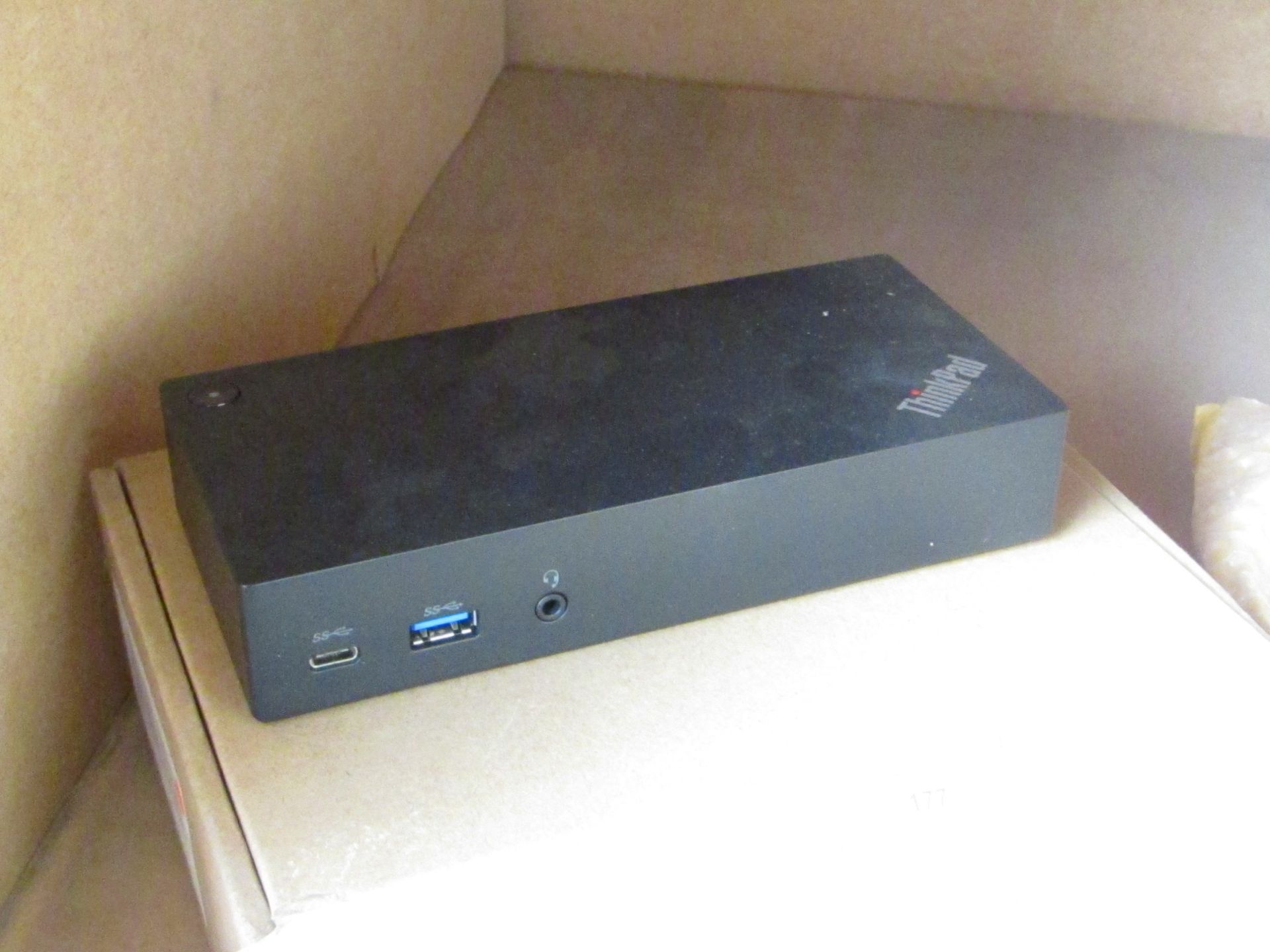 Lenovo ThinkPad 90W USB-C Docking Station, Grade B (refer to Lot 0 for condition) and boxed. RRP £