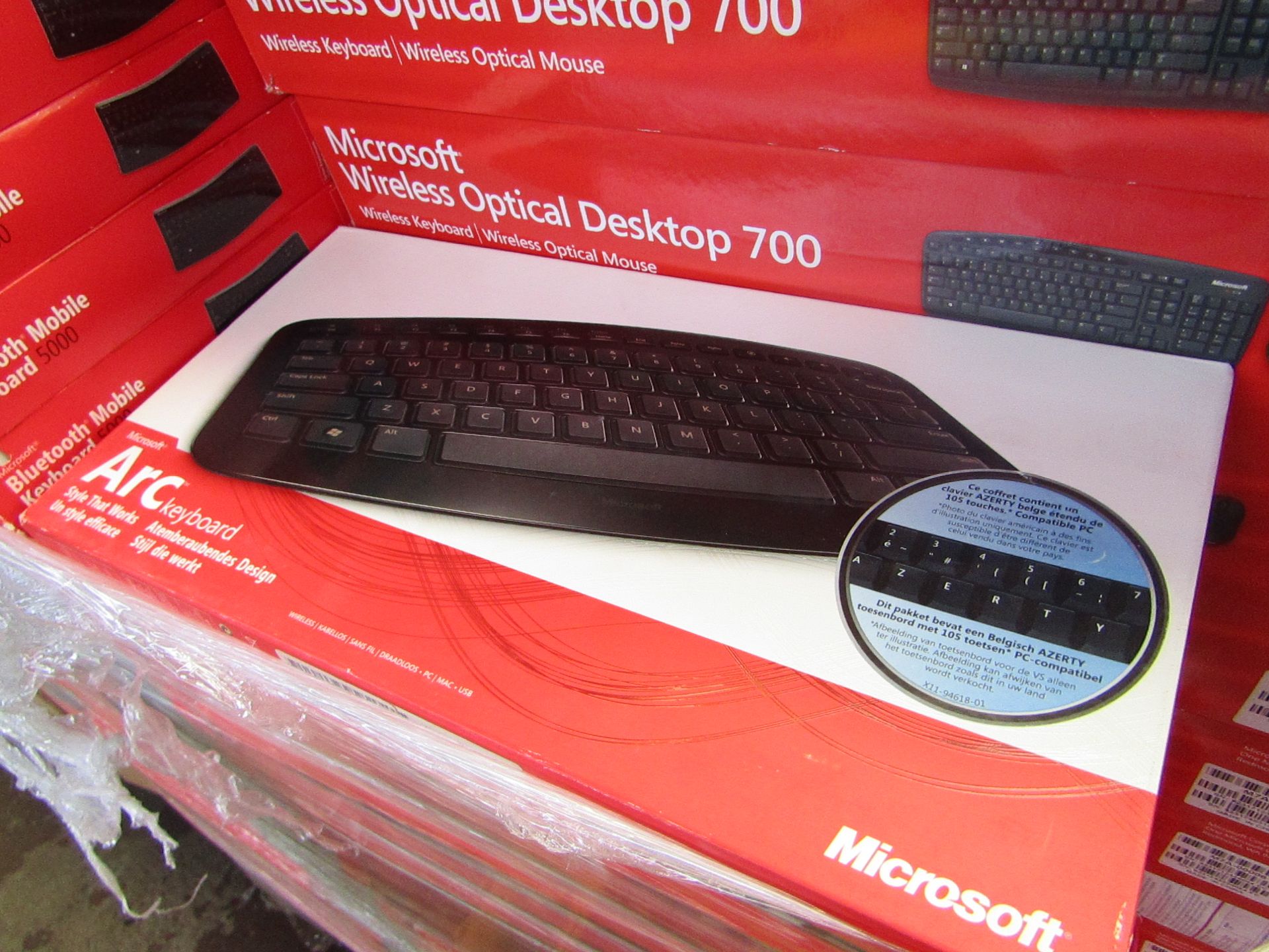 Microsoft Arc keyboard, unused and boxed.