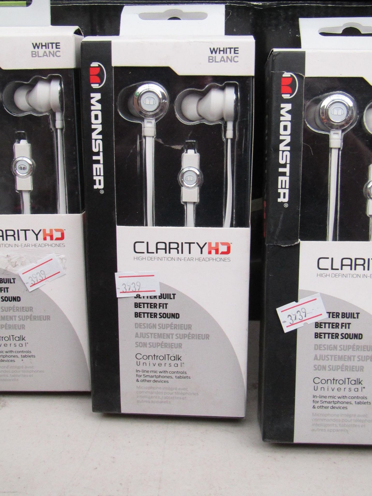 Clarity HD White Headphones. Boxed