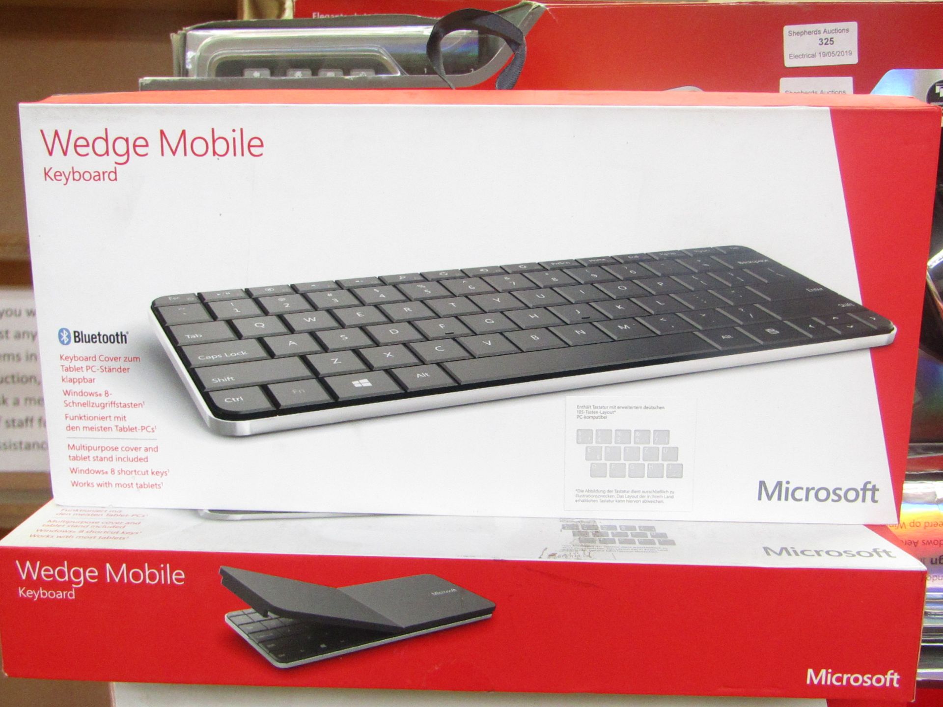 Microsoft wedge mobile keyboard, unused and boxed.
