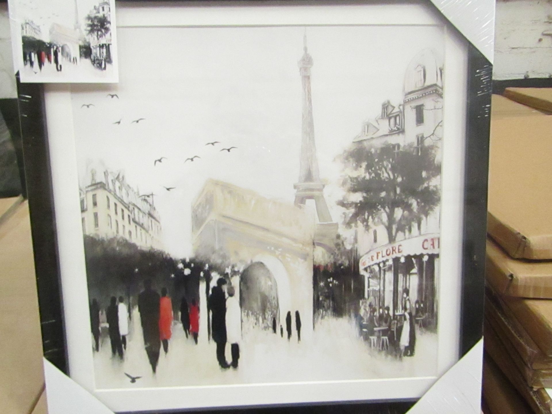 1x Box containing 8 x The Collection By ARGOS "Paris" Prints 40cm x 40 cm new & packaged