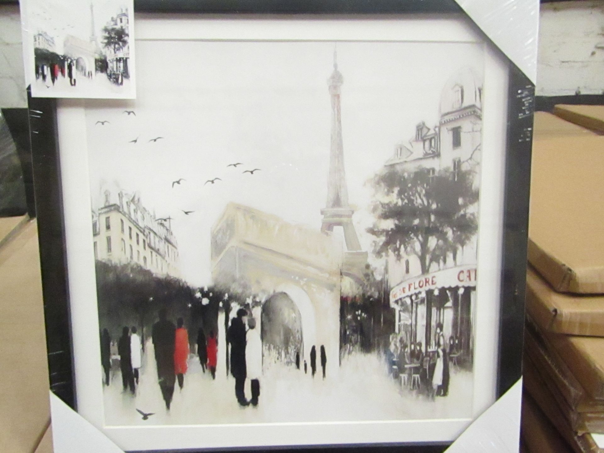 1x Box containing 8 x The Collection By ARGOS "Paris" Prints 40cm x 40 cm new & packaged