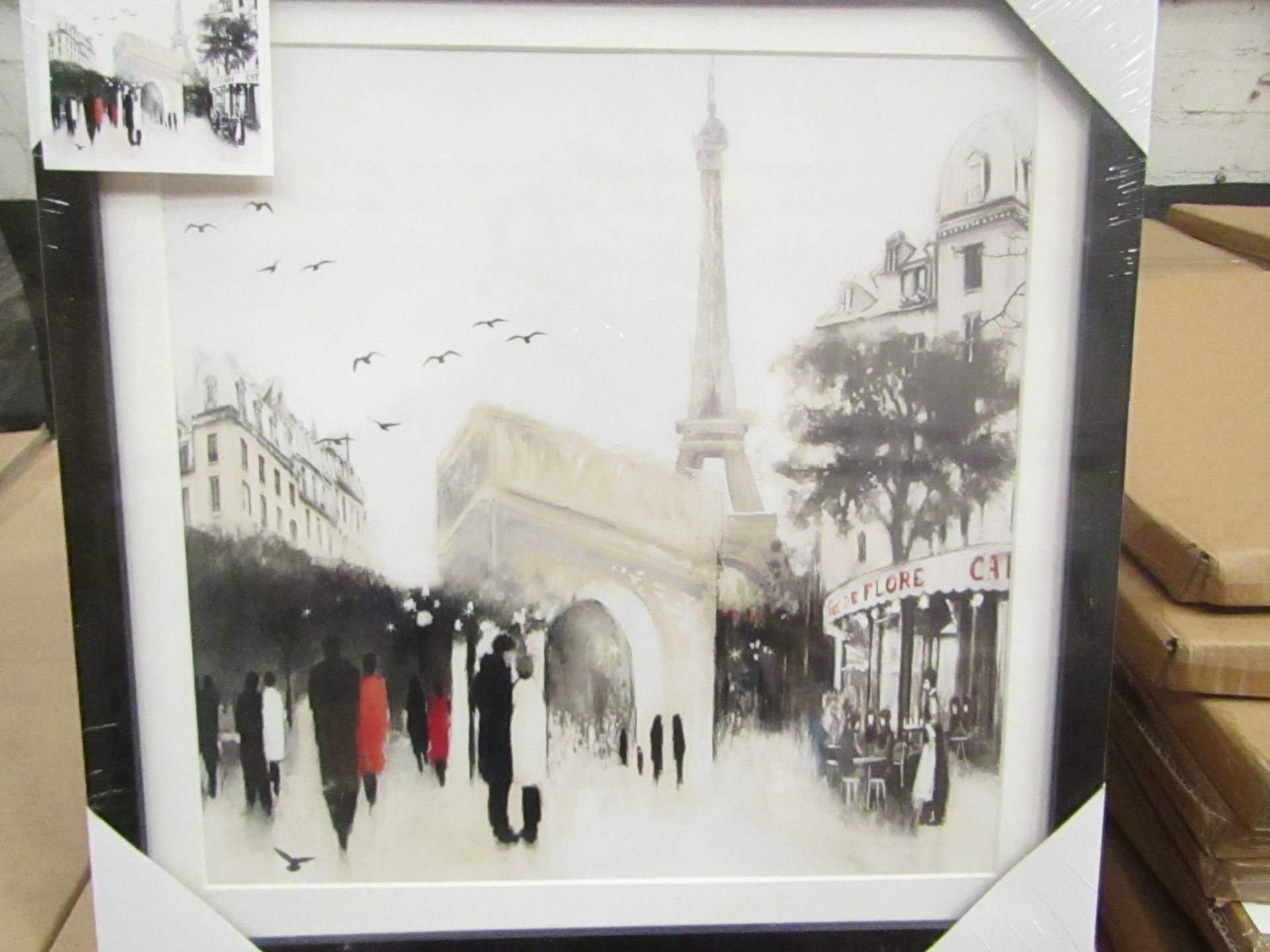 1x Box containing 8 x The Collection By ARGOS "Paris" Prints 40cm x 40 cm new & packaged