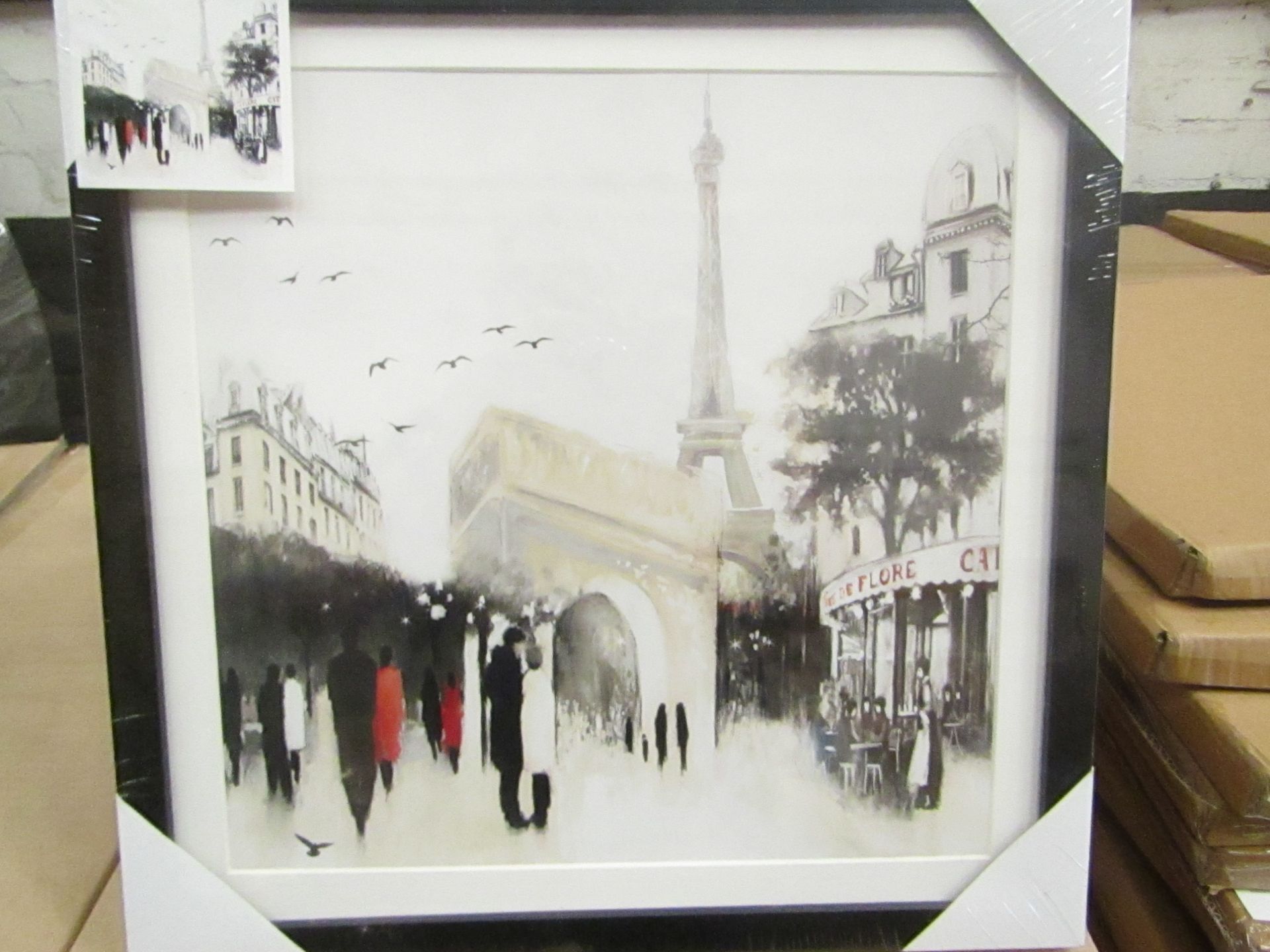 1x Box containing 8 x The Collection By ARGOS "Paris" Prints 40cm x 40 cm new & packaged