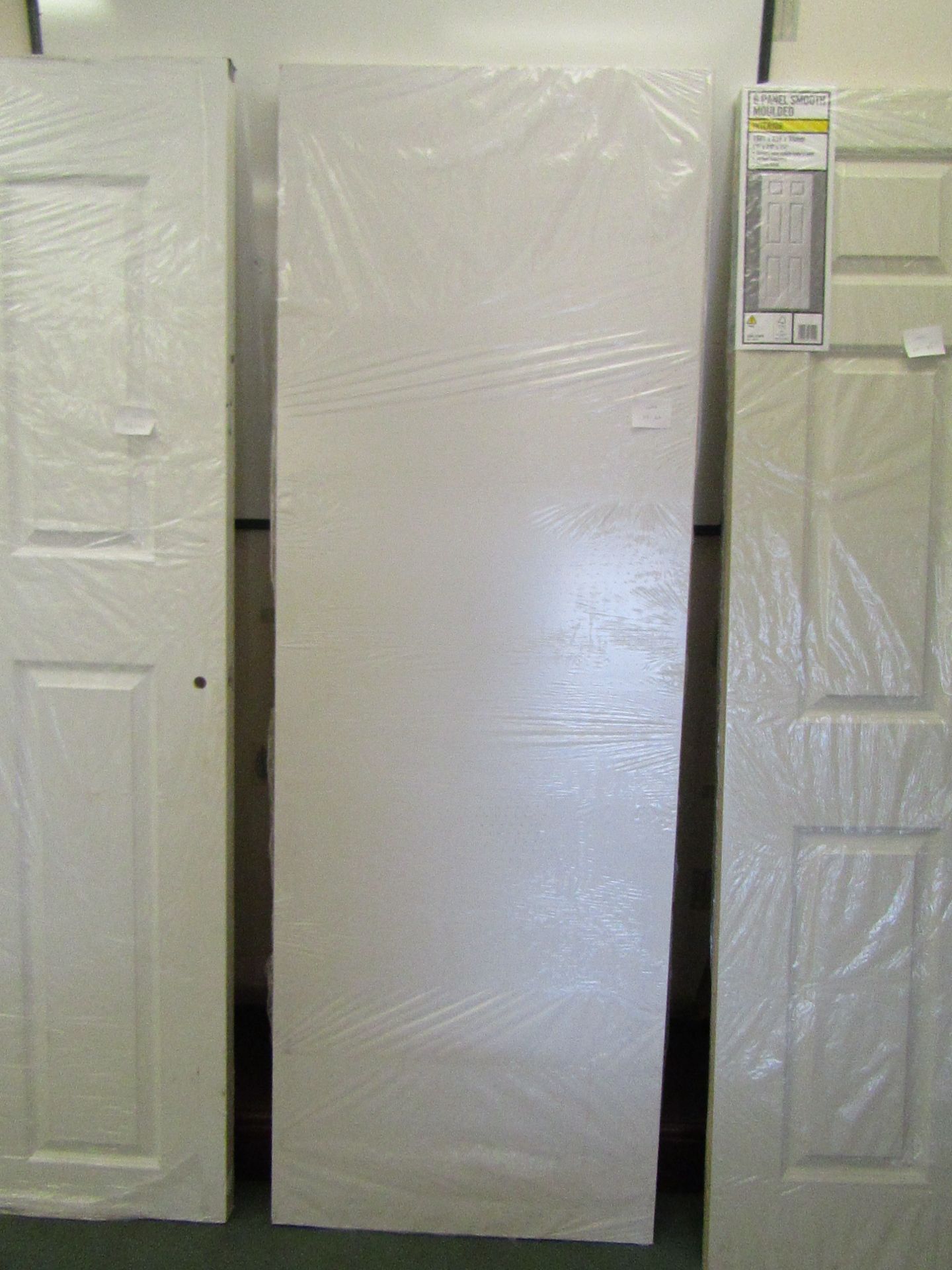 Prem Door white smooth 30 min (FD30) fire door 686mm wide, unused