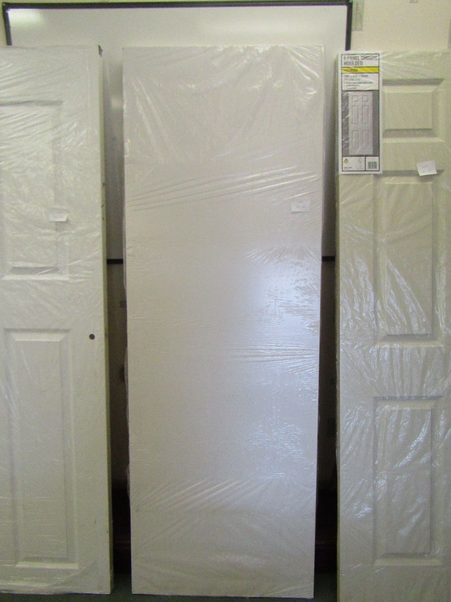 Prem Door white smooth 30 min (FD30) fire door 686mm wide, unused