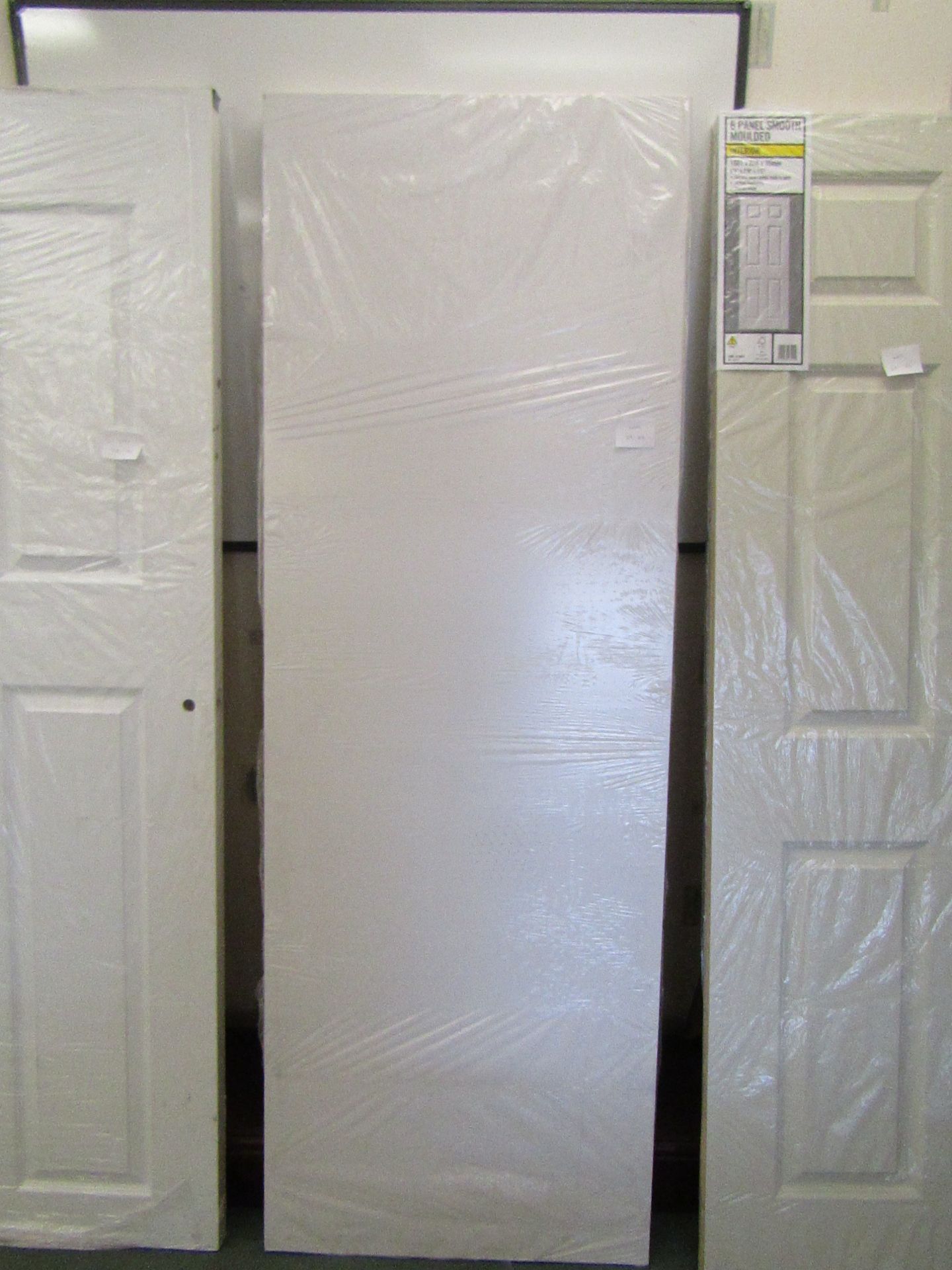 Prem Door white smooth 30 min (FD30) fire door 686mm wide, unused