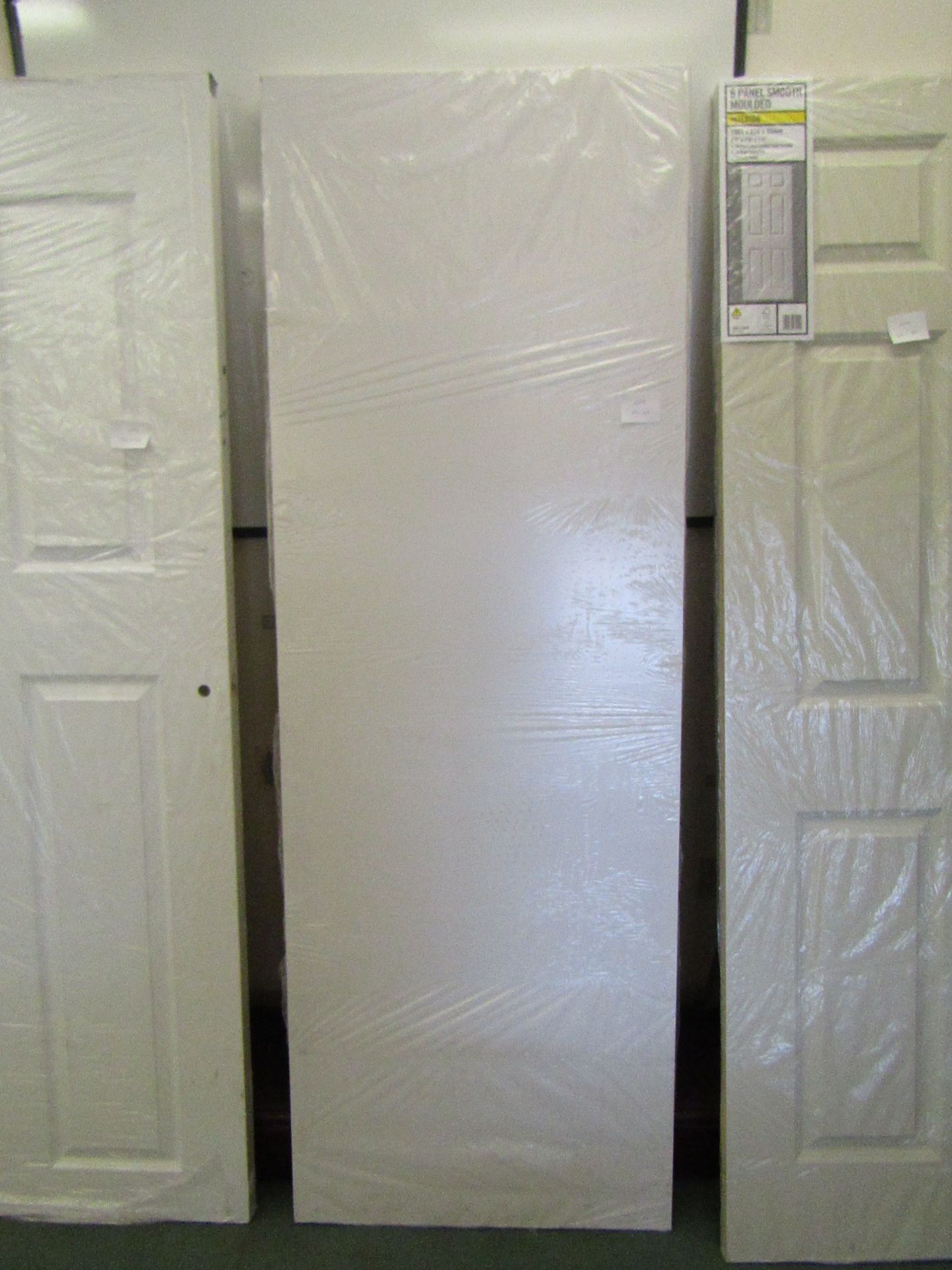 Prem Door white smooth 30 min (FD30) fire door 686mm wide, unused