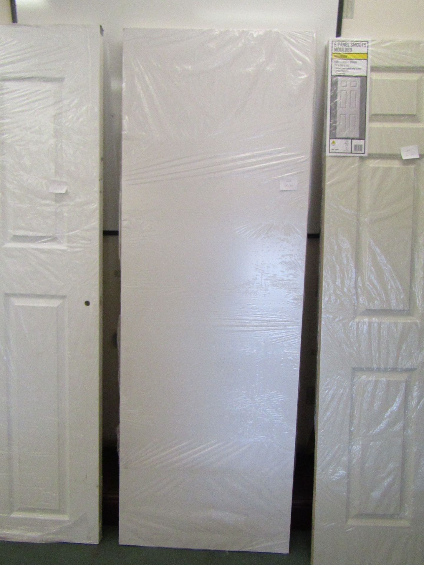 Prem Door white smooth 30 min (FD30) fire door 686mm wide, unused