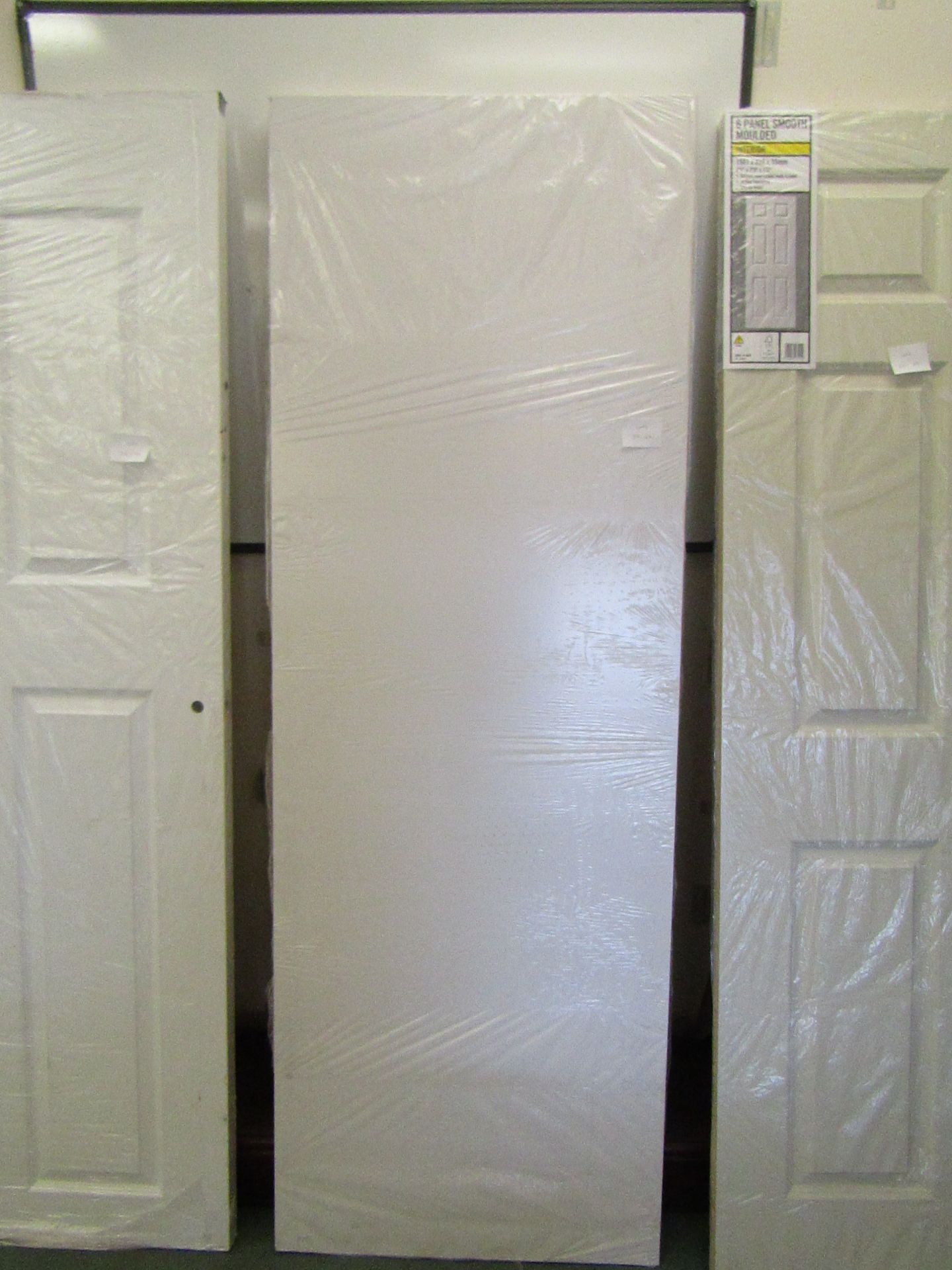 Prem Door white smooth 30 min (FD30) fire door 686mm wide, unused