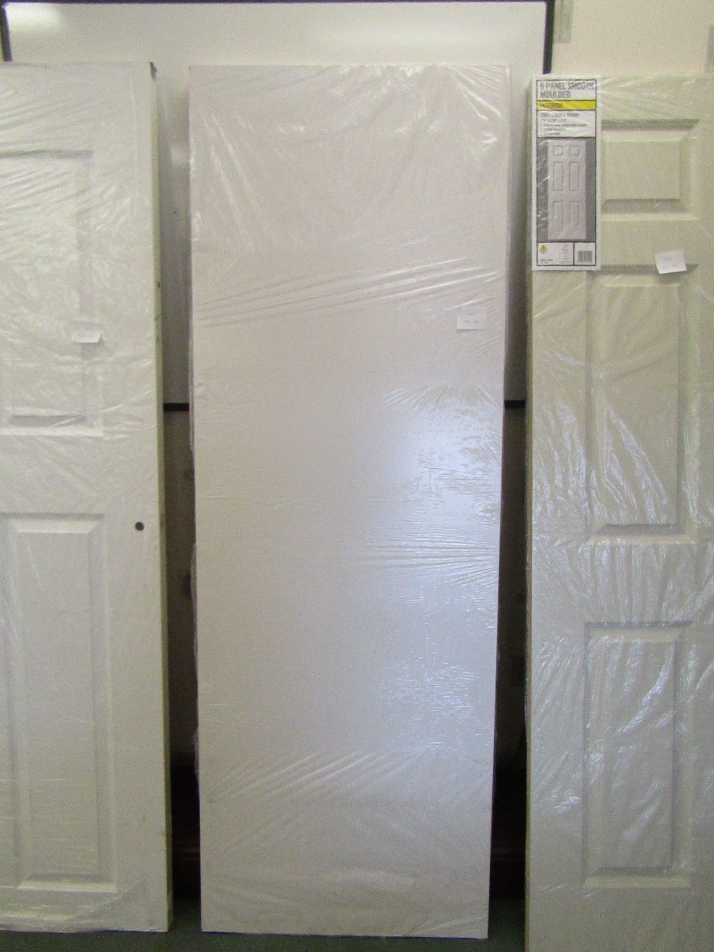 Prem Door white smooth 30 min (FD30) fire door 686mm wide, unused