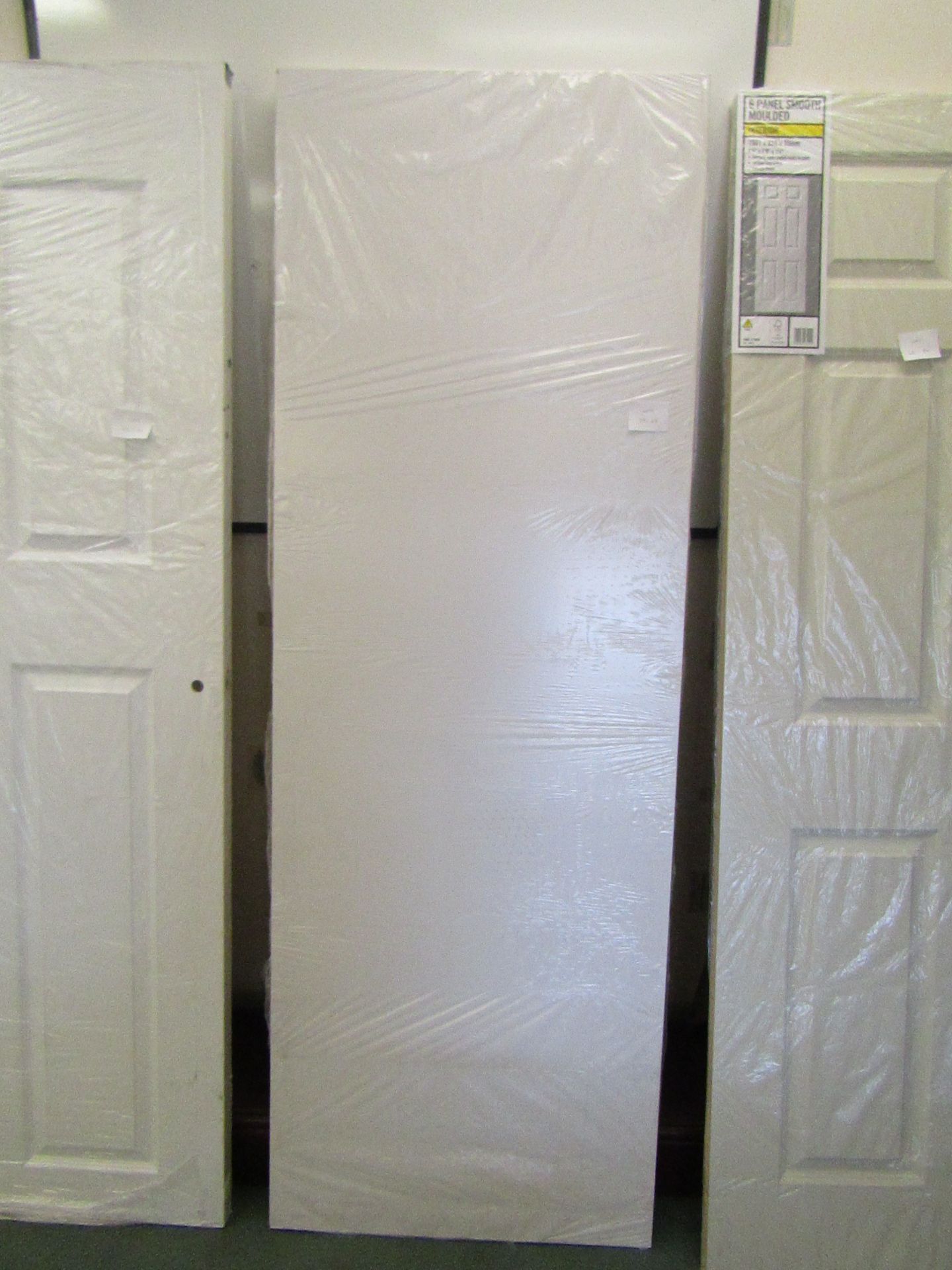 Prem Door white smooth 30 min (FD30) fire door 686mm wide, unused