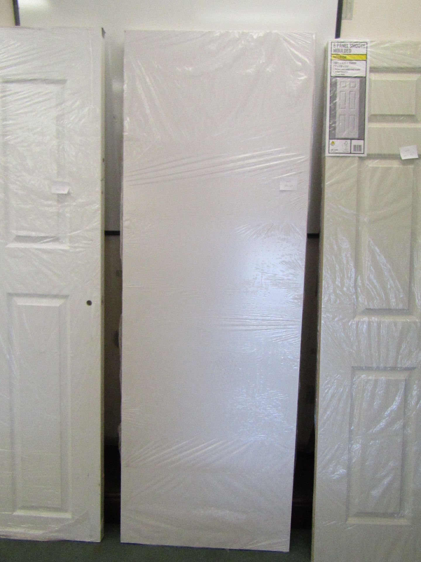 Prem Door white smooth 30 min (FD30) fire door 686mm wide, unused