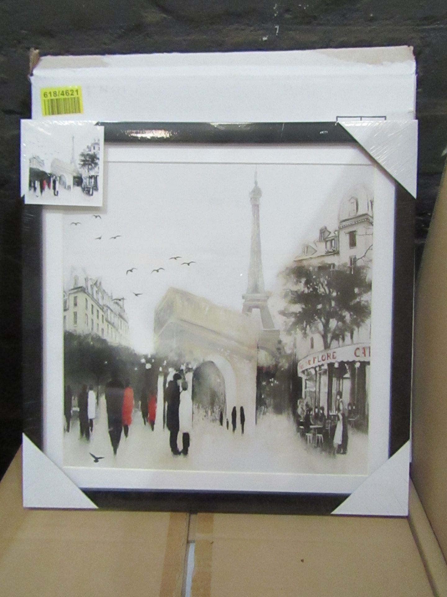 1x Box containing 8 x The Collection By ARGOS "Paris" Prints 40cm x 40 cm new & packaged