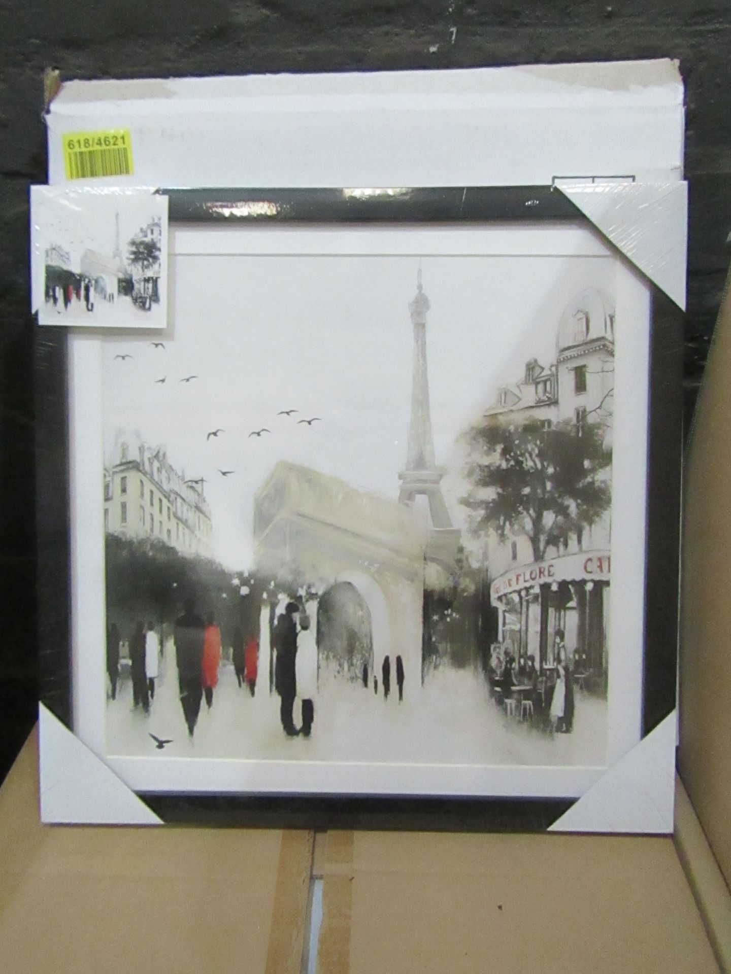 1x Box containing 8 x The Collection By ARGOS "Paris" Prints 40cm x 40 cm new & packaged