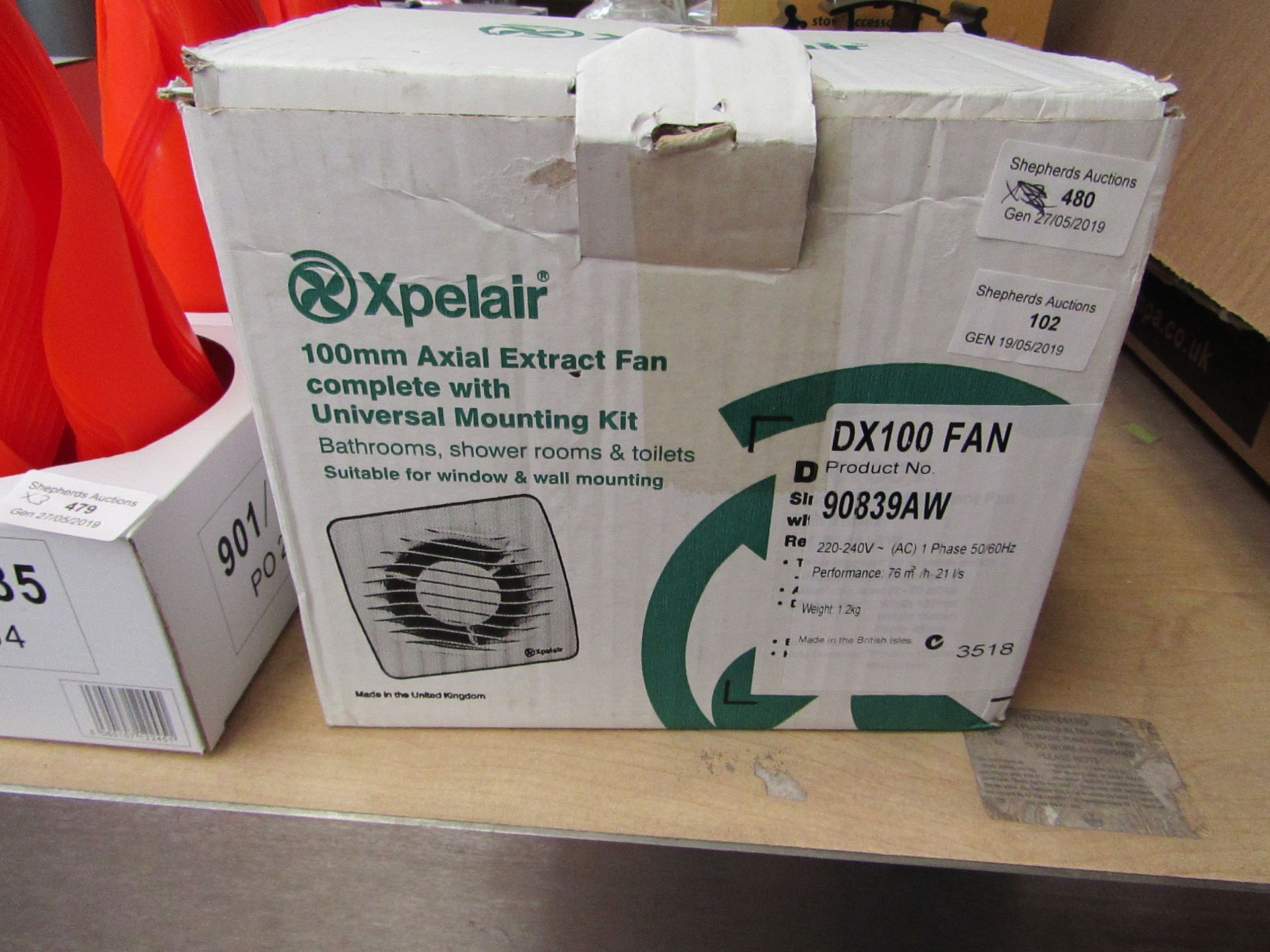 Xpeliar 100mm Axial Extract fan boxed