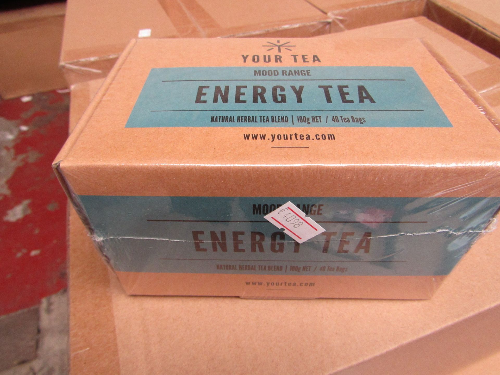 12 x Your Tea Energy Tea 48 tea bags per box BB May 2019 still sealed