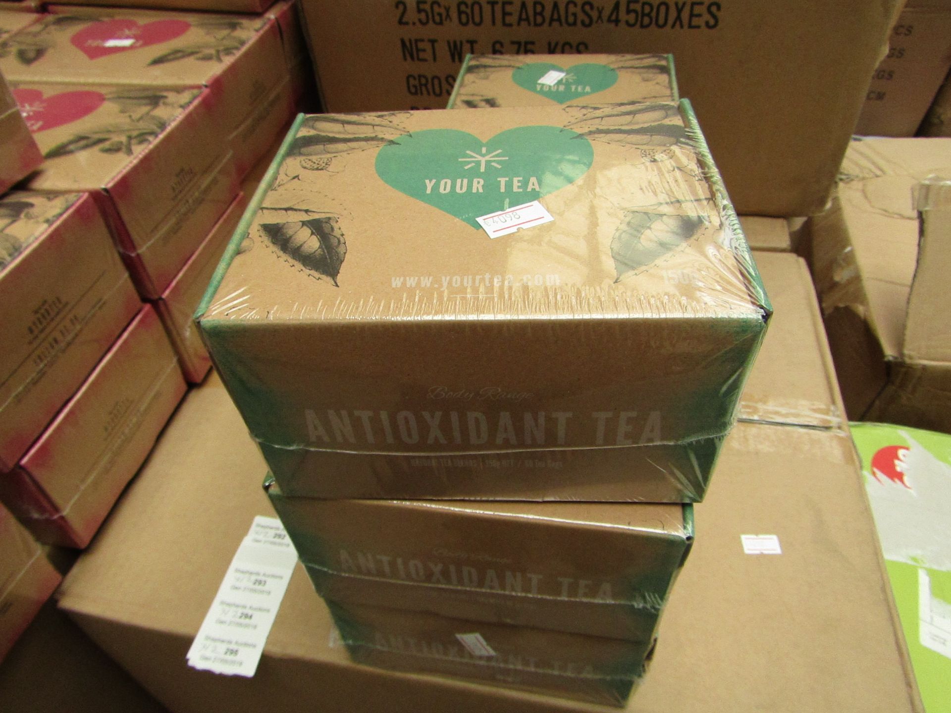 12 x Your Tea Energy Tea Antioxidant Tea 60 tea bags per box BB May 2019 still sealed