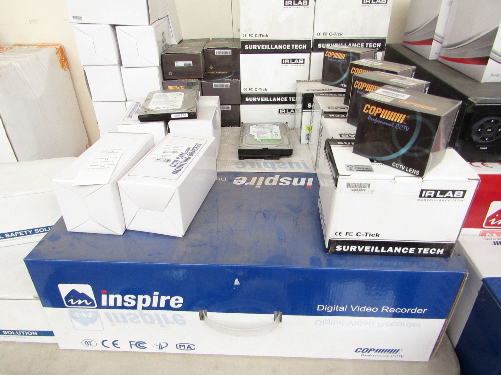 Major CCTV system set containing;Inspire 4 channel digital video recorder4x IR Lab surveillance