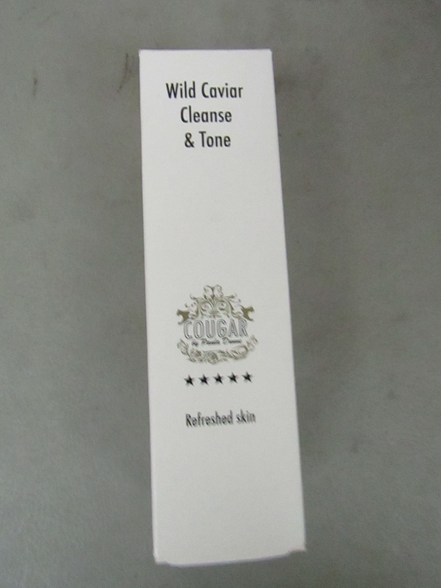 3x 100ml Bottles of Cougar wild Caviar cleanse and tone Liquid, new and boxed, BB 6 months after